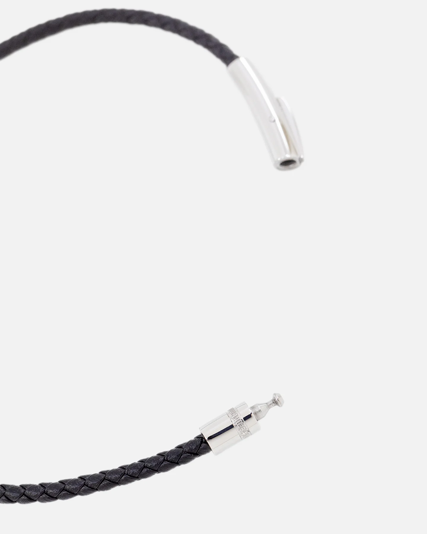 Saint Morta Tied Leather Bracelet Black/White Gold - Image 5