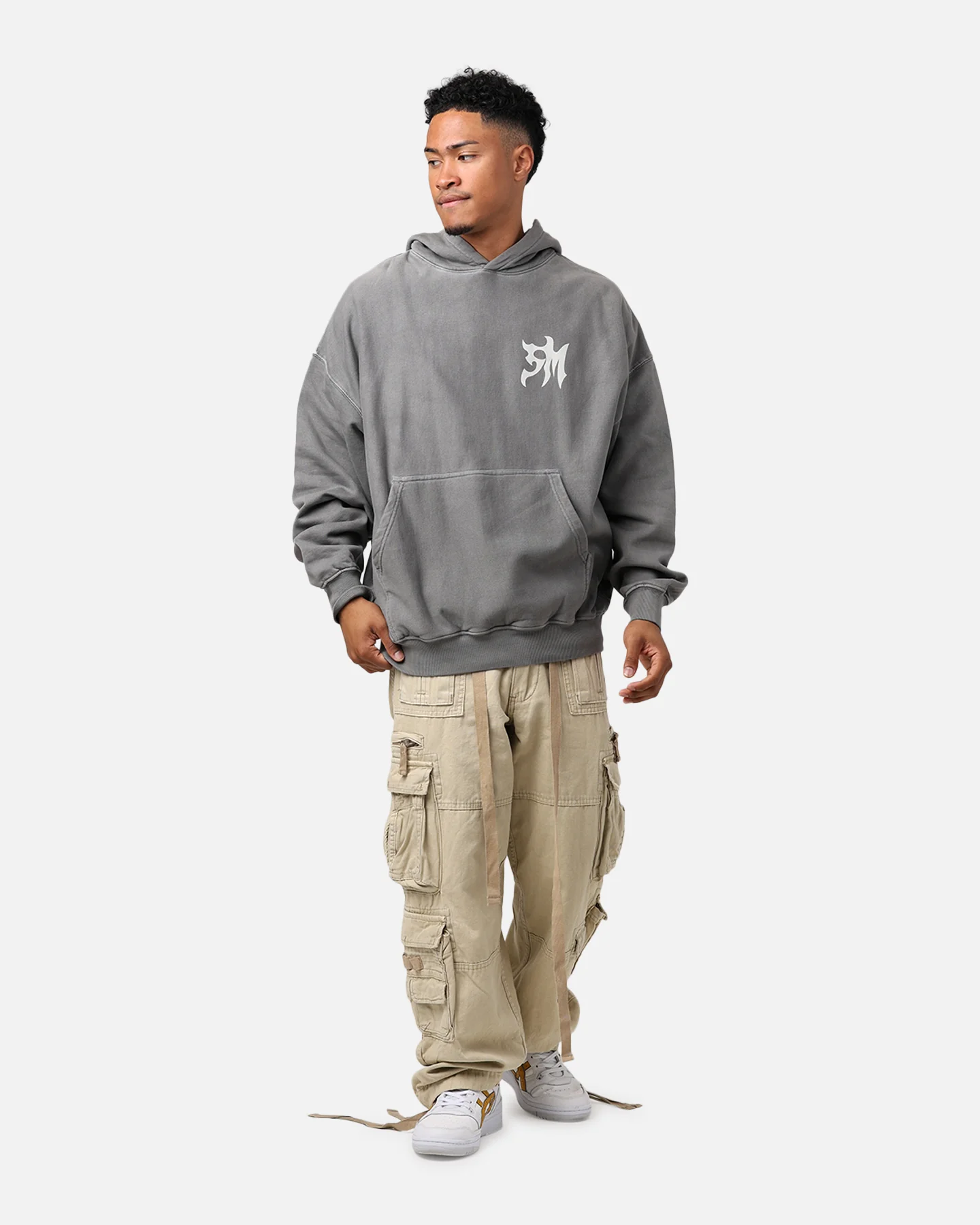 Saint Morta Tribe Premium Hoodie Washed Charcoal - Image 3