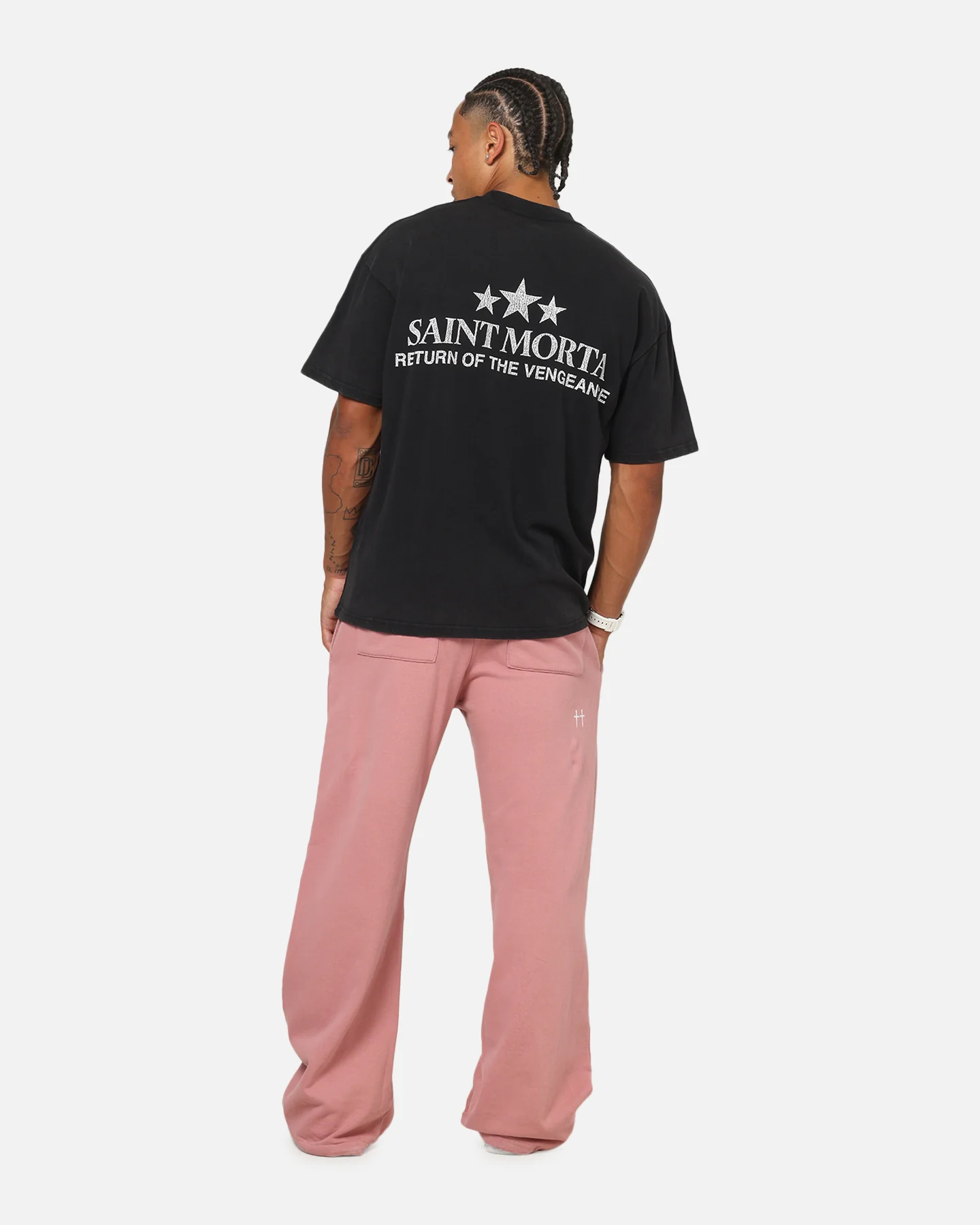 Saint Morta Vengeance T-Shirt Black Acidwash - Image 3