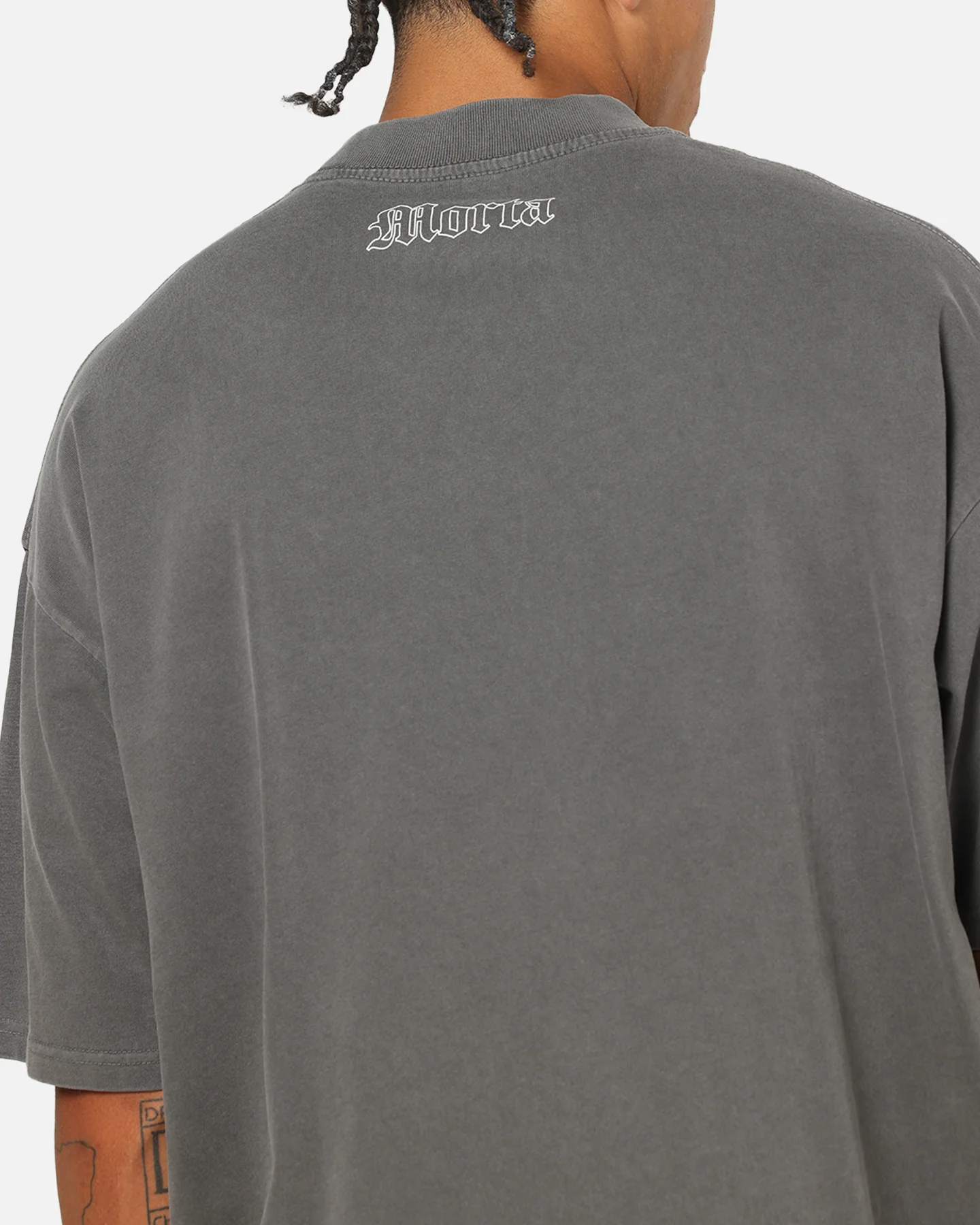 Saint Morta Vigil Mock Neck T-Shirt Washed Charcoal - Image 7
