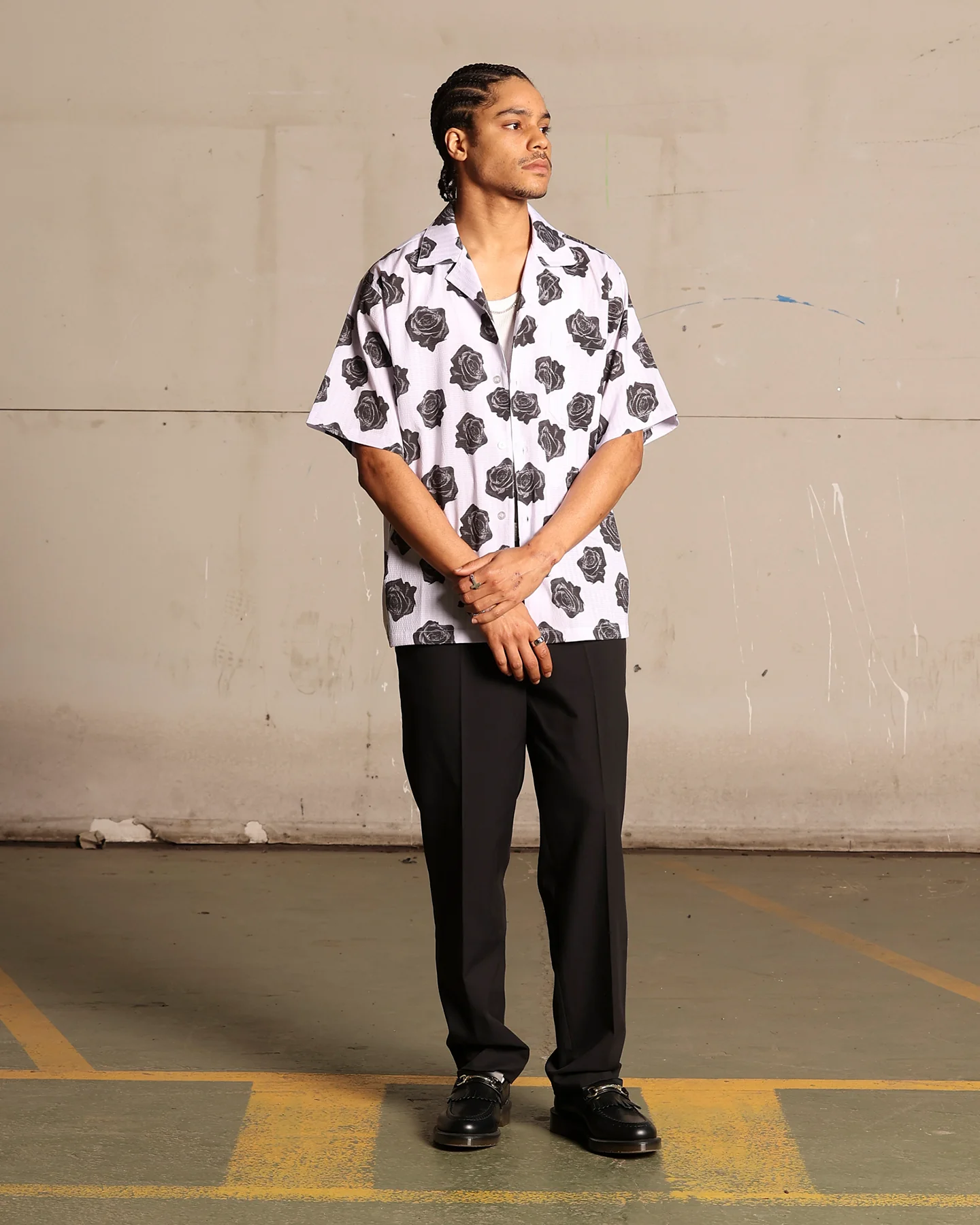 Saint Morta Vintage Rose Short Sleeve Shirt White - Image 4