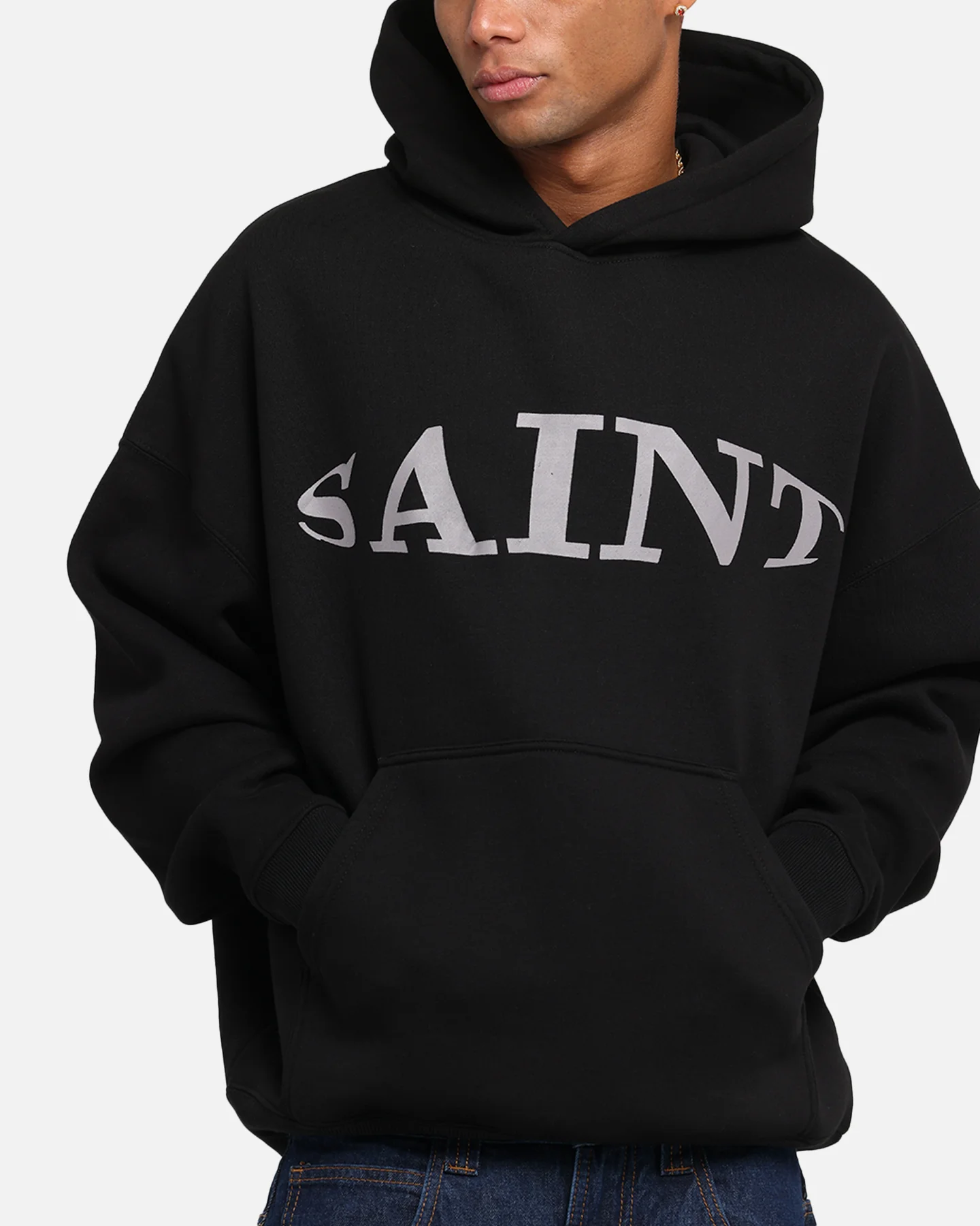Saint Morta Vision Boxy Hoodie Black - Image 6