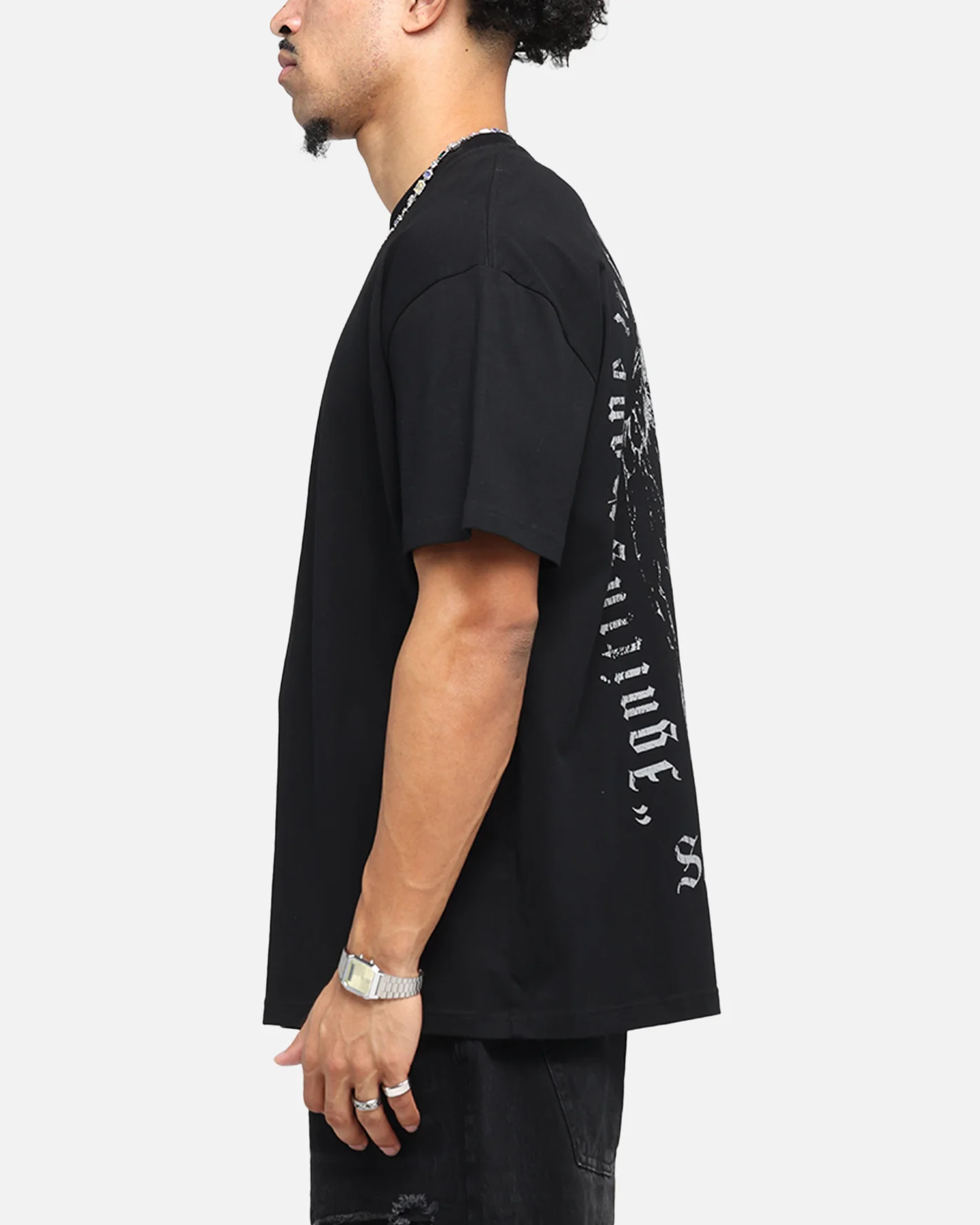 Saint Morta Weiry Hearts Boxy T-Shirt Black - Image 6