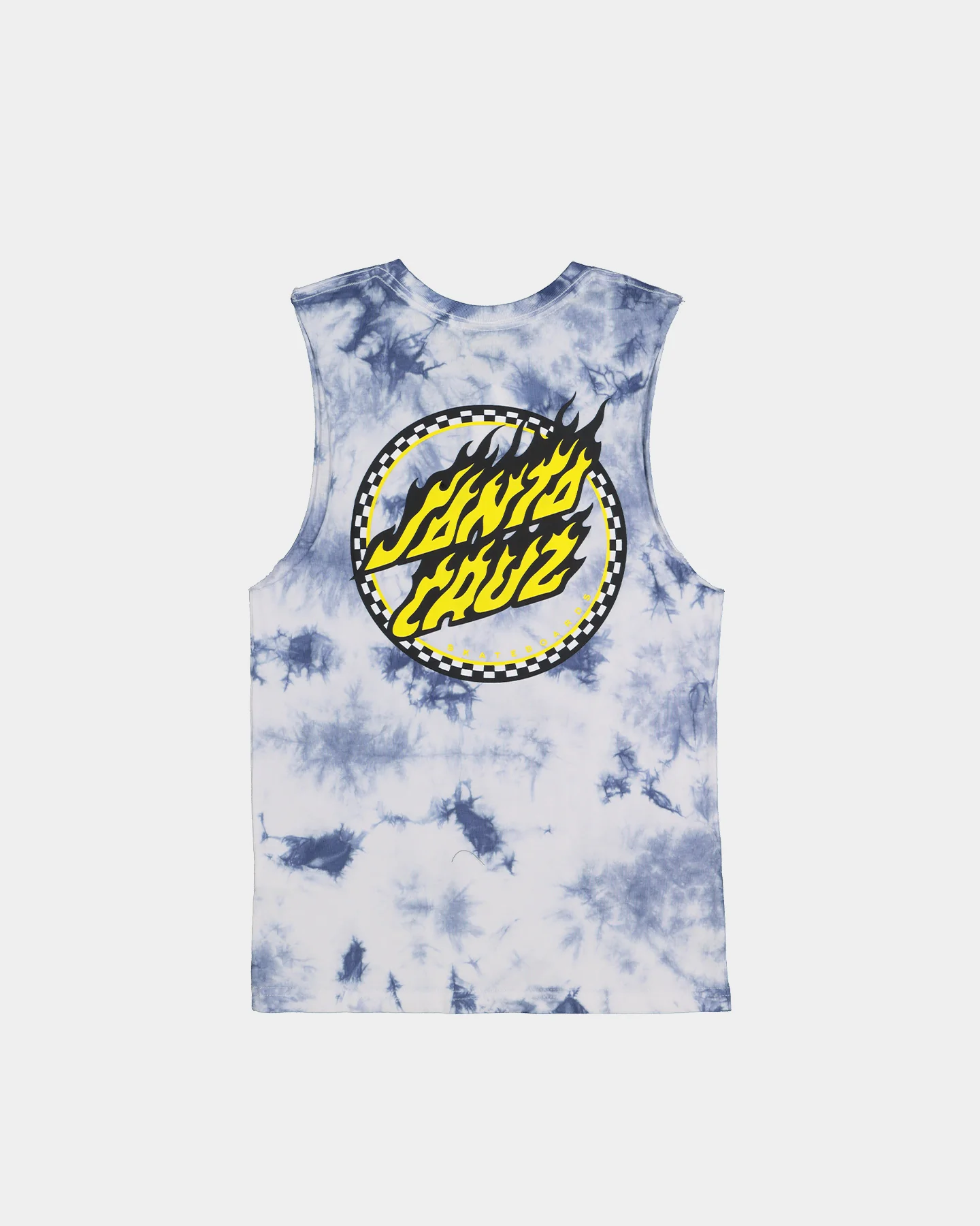 Santa Cruz Kids' Checked Out Flamed Dot Muscle T-Shirt Blue Tie Dye - Image 5