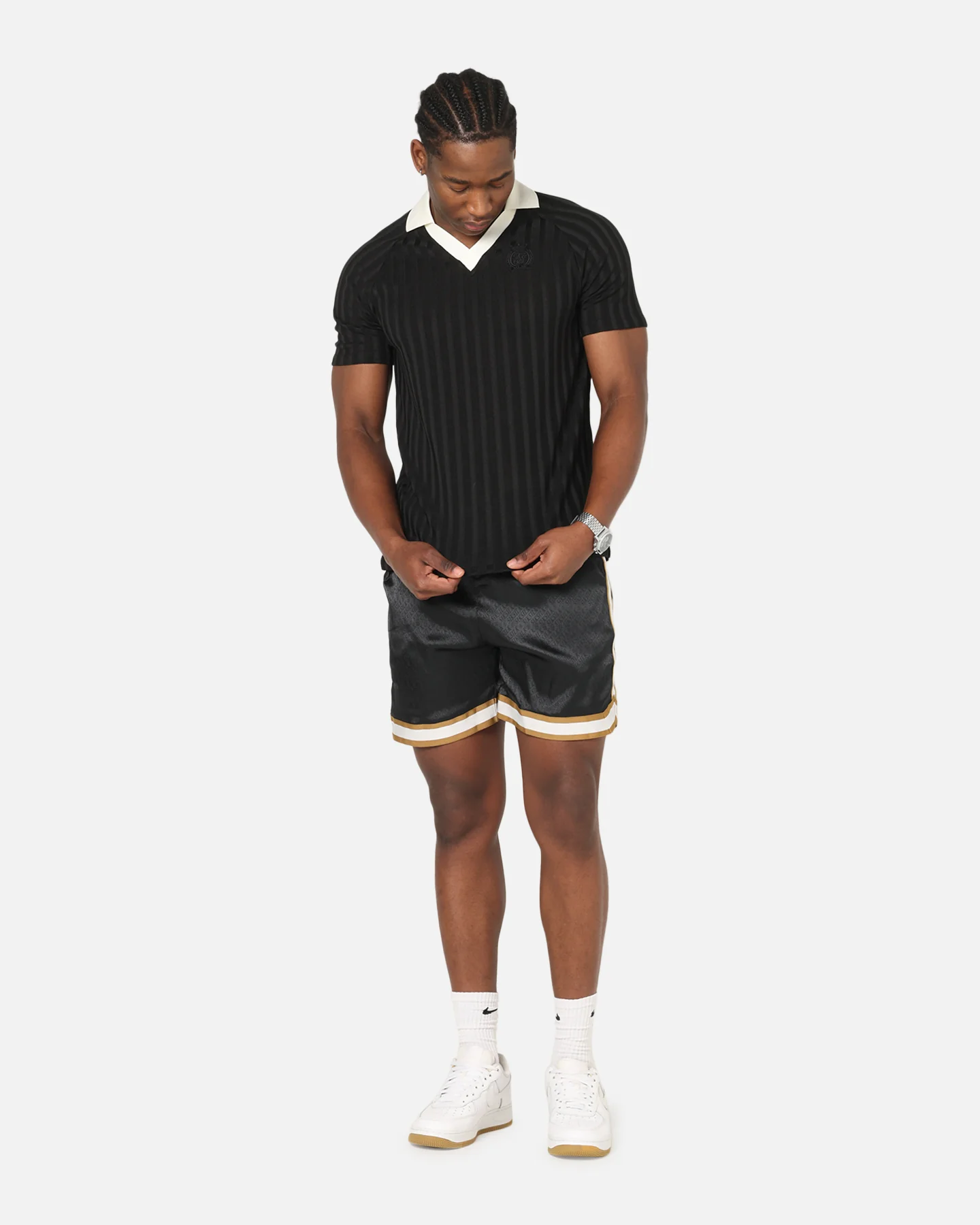 Sik Silk Polo T-Shirt Black - Image 2