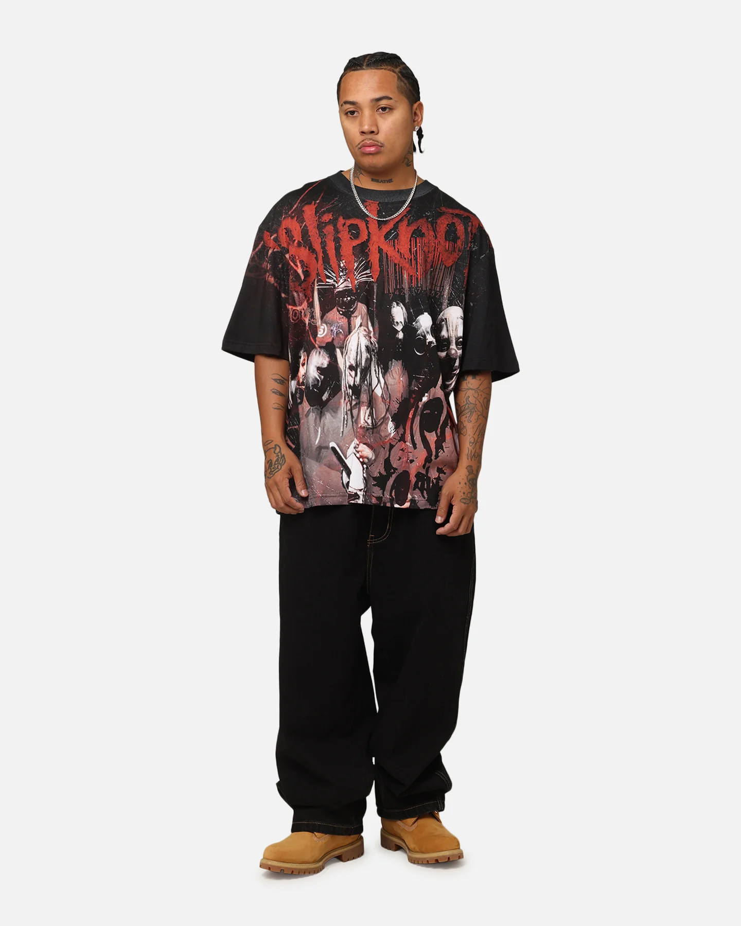 Slipknot Slipknot All Over T-Shirt Washed Black - Image 3