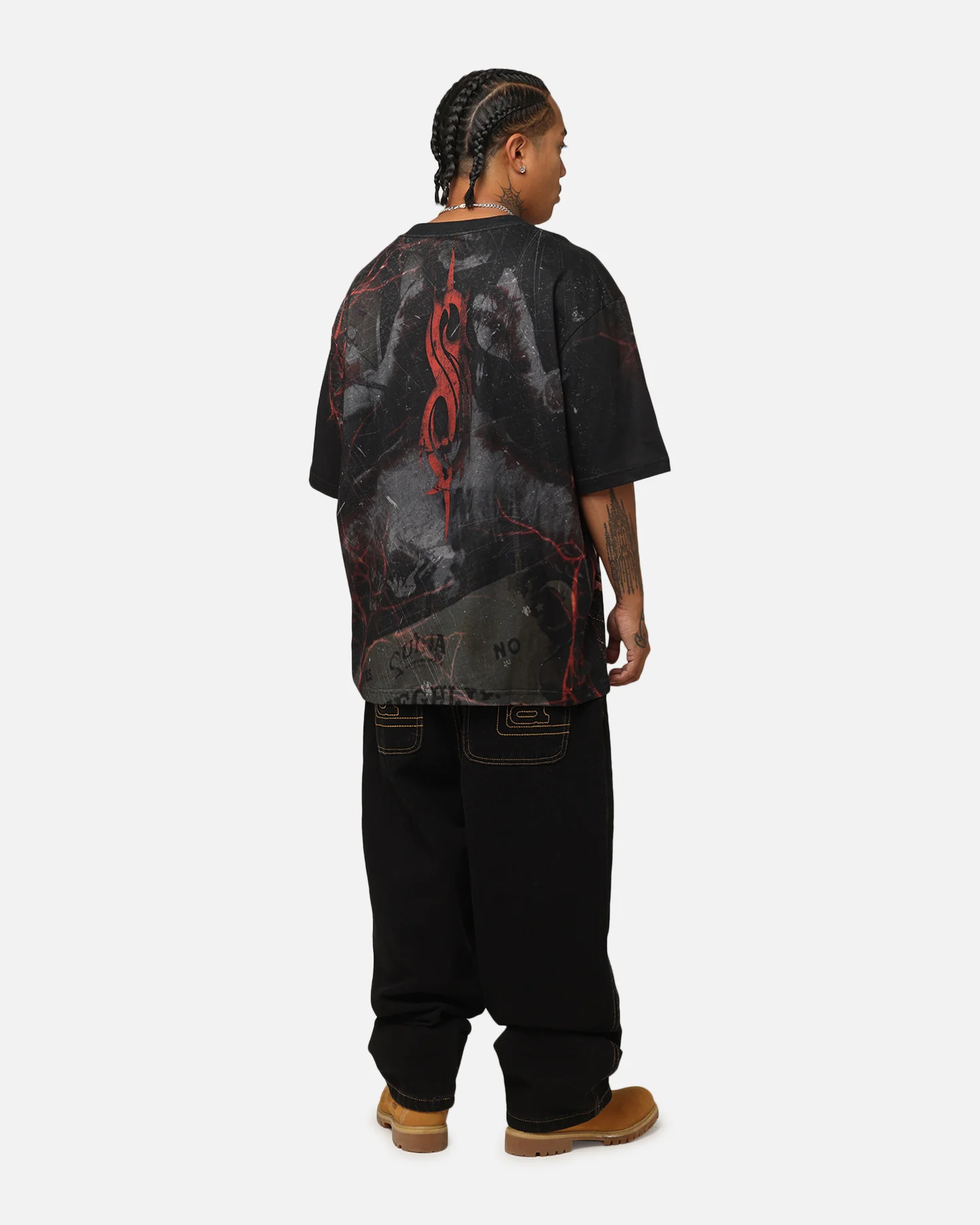 Slipknot Slipknot All Over T-Shirt Washed Black - Image 4