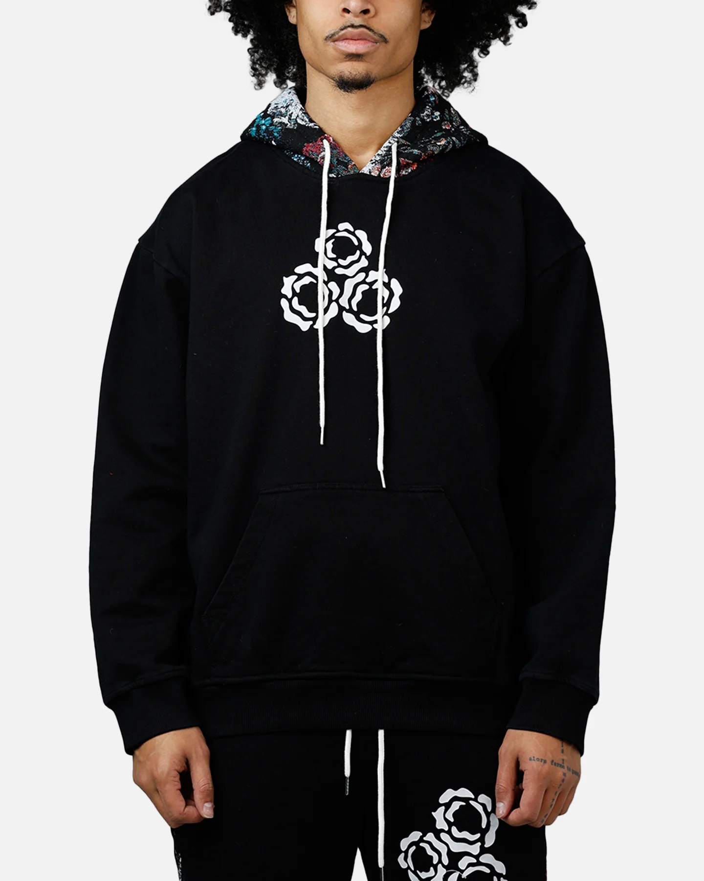 Soul By Ame Flower Hoodie Black - Image 2