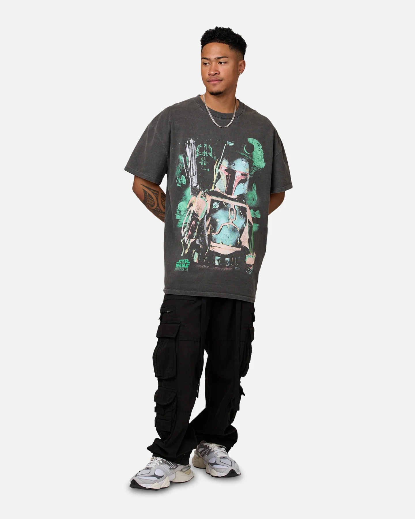 Star Wars '83 Heavyweight Vintage T-Shirt Black Wash - Image 3