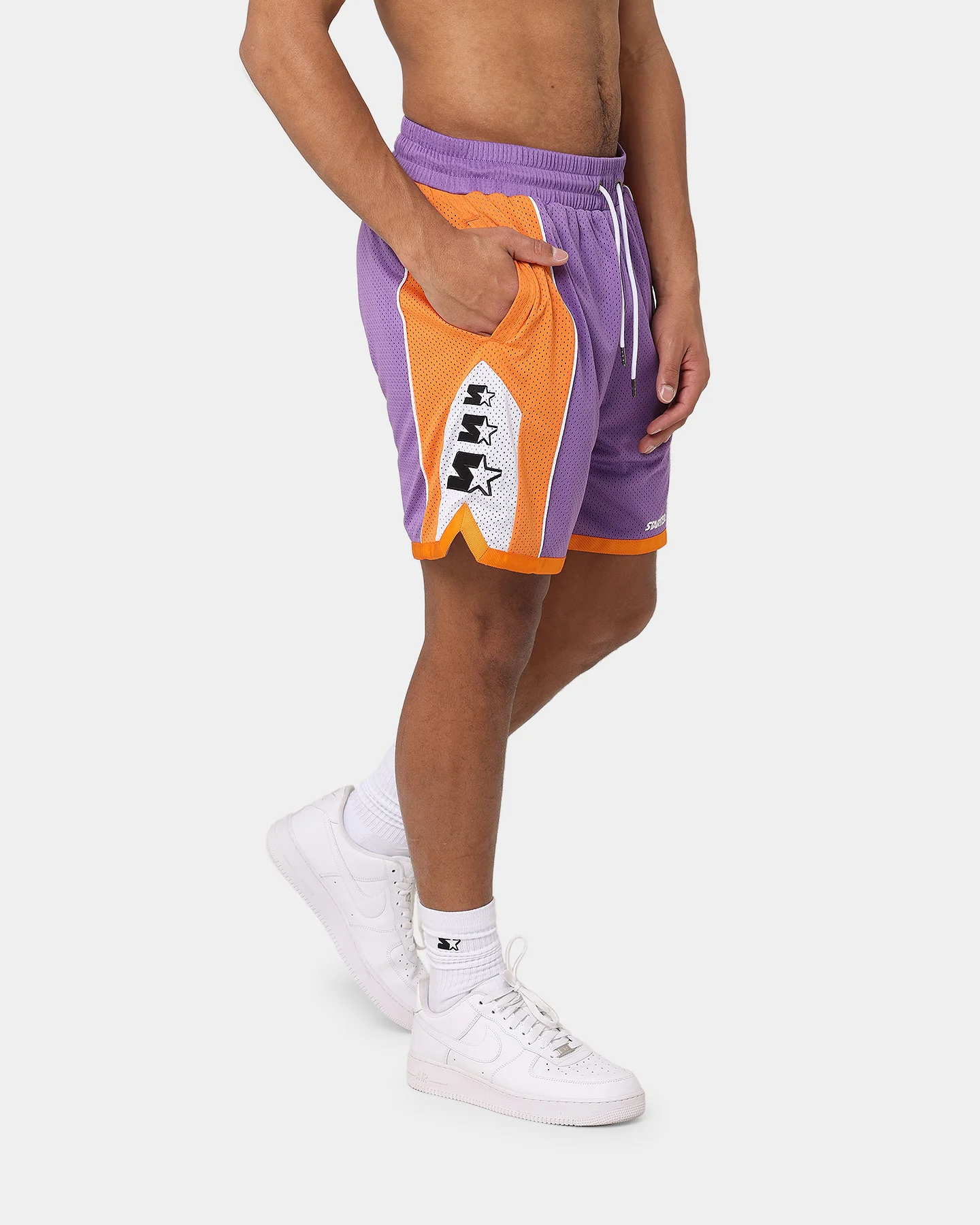 Starter Downtown Basketball Shorts Purple - Image 5