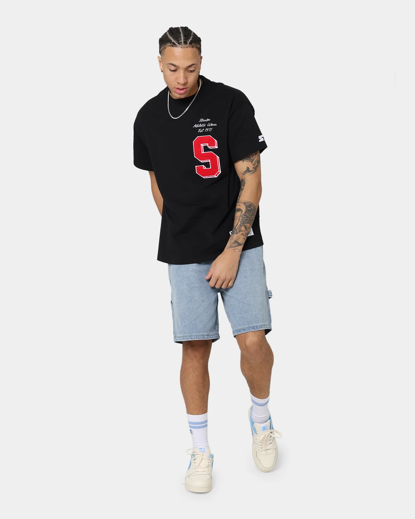 Starter Foul Ball Denim Shorts Blue Denim - Image 9