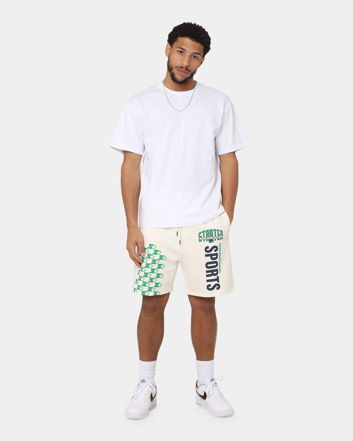 Starter International Sport Track Shorts Off White - Image 2