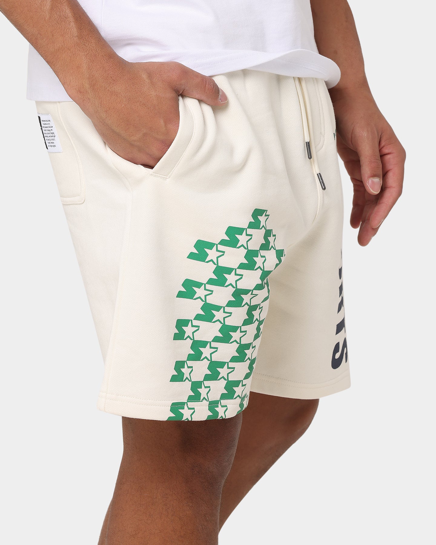 Starter International Sport Track Shorts Off White - Image 3