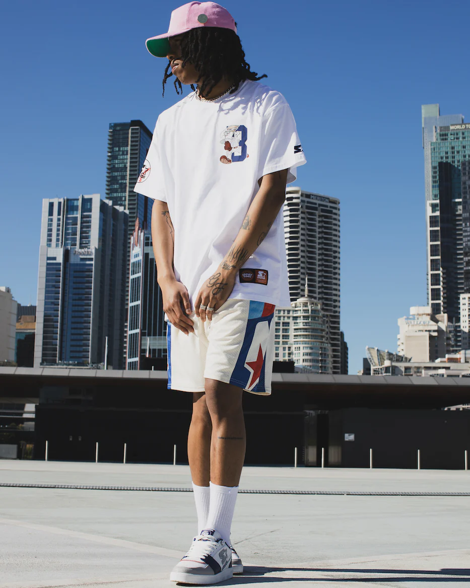 Starter X Looney Tunes Bugs Baseball T-Shirt White - Image 4