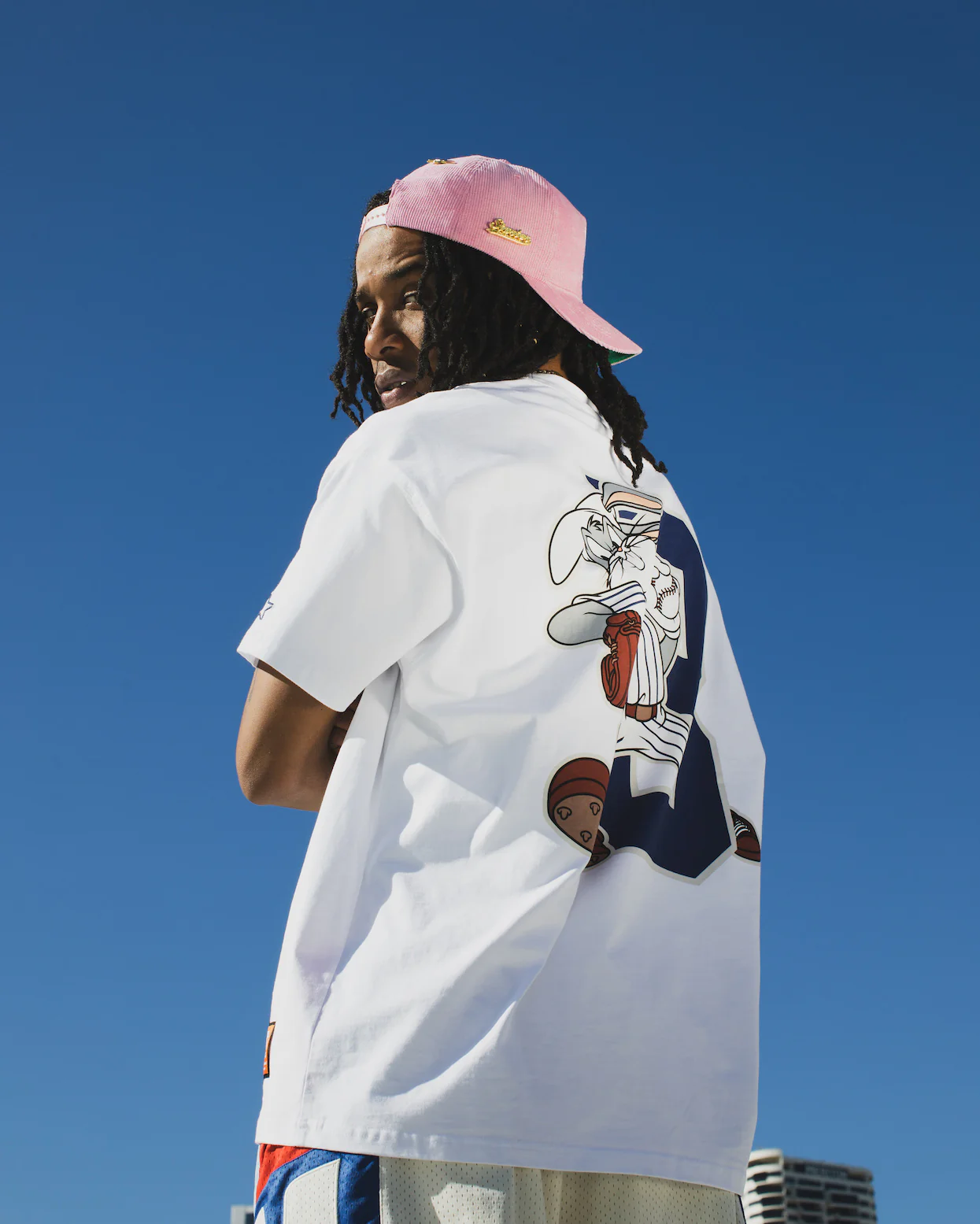 Starter X Looney Tunes Bugs Baseball T-Shirt White - Image 5