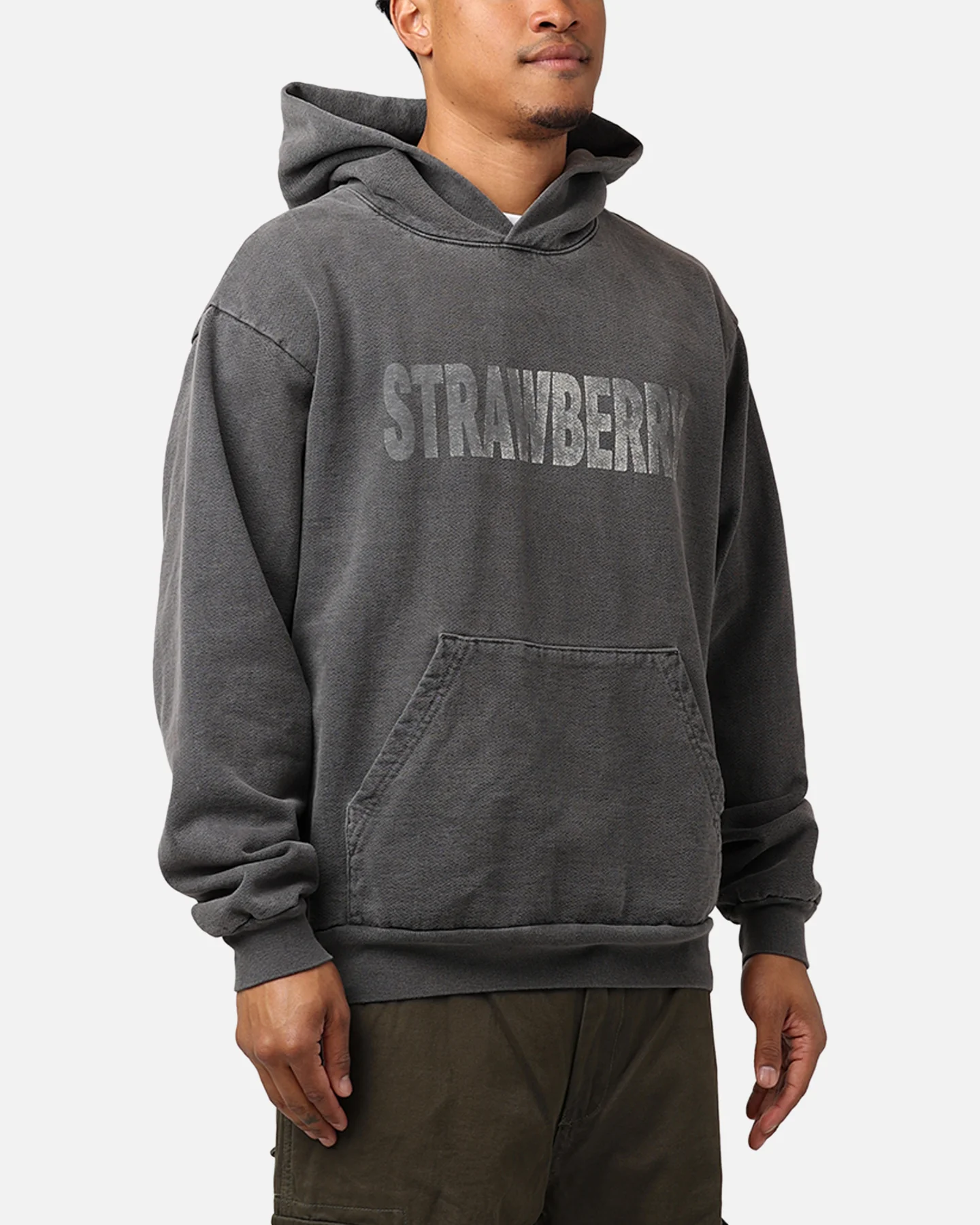 Strawberry New Arch Hoodie Vintage Black - Image 6