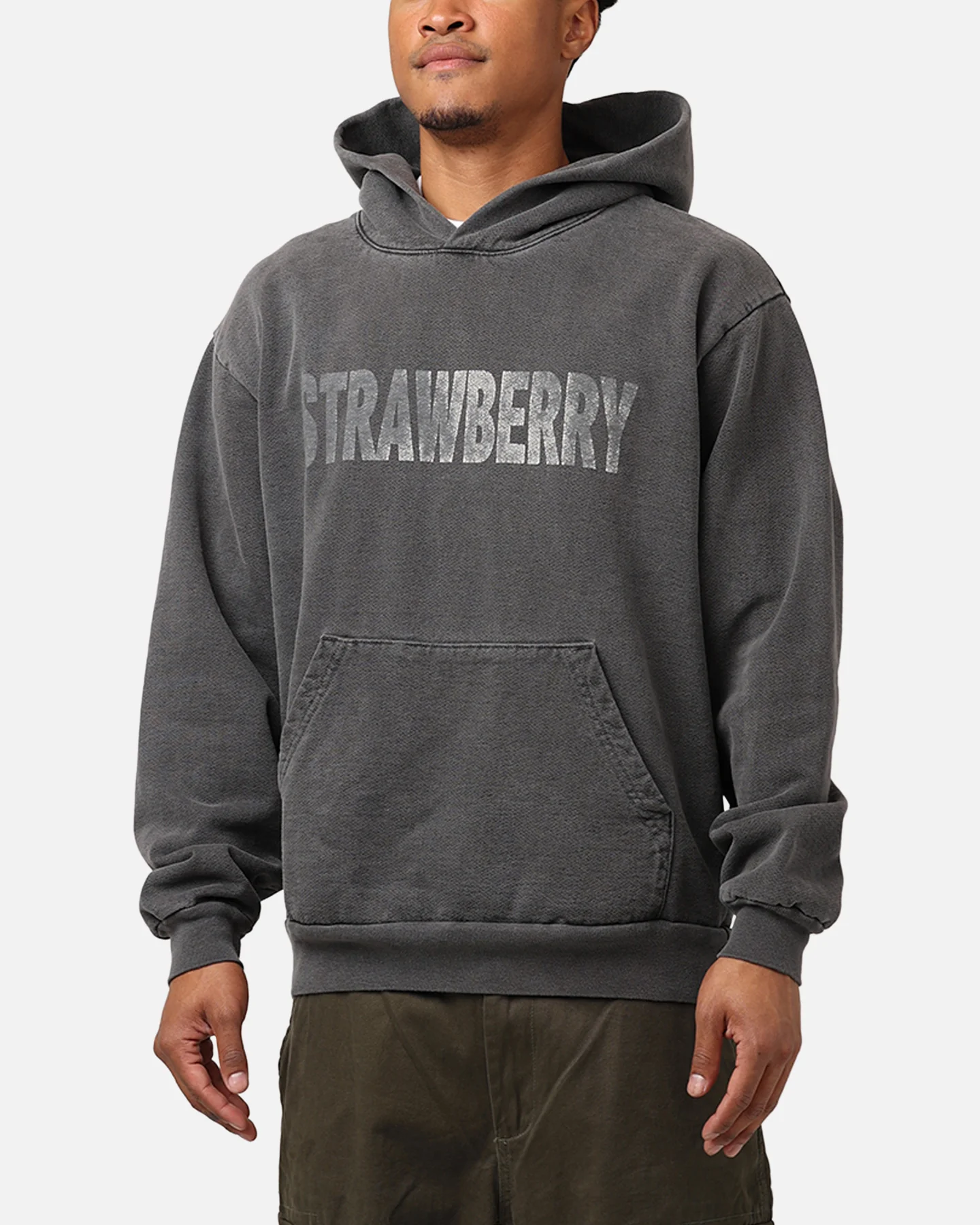 Strawberry New Arch Hoodie Vintage Black - Image 7