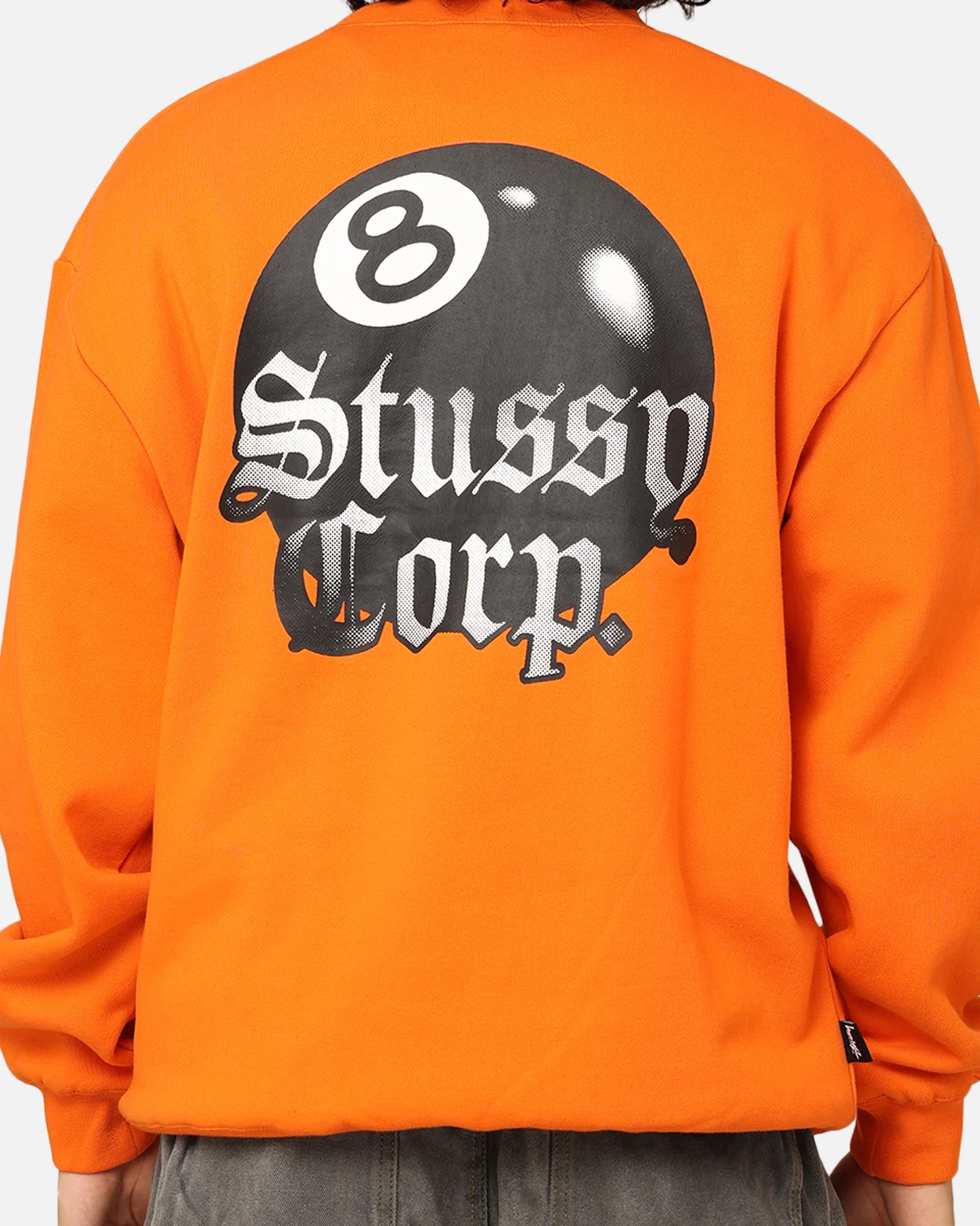 Stüssy 8 Ball Corp Fleece Crewneck Coral - Image 5