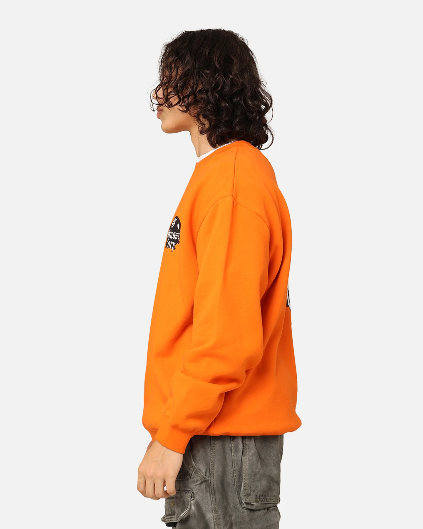 Stüssy 8 Ball Corp Fleece Crewneck Coral - Image 7
