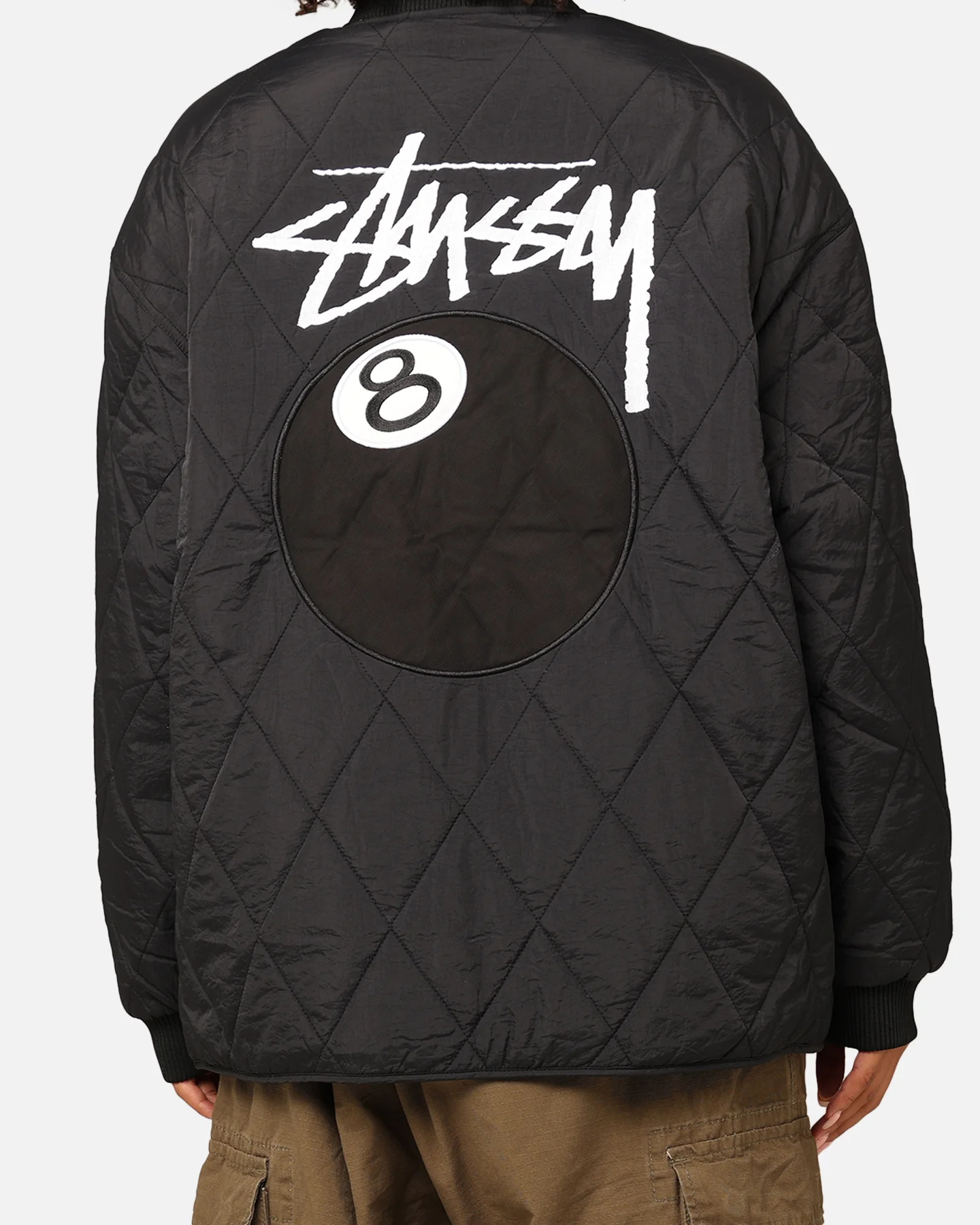 Stüssy Women's 8 Ball Quilted Jacket Black - Image 5