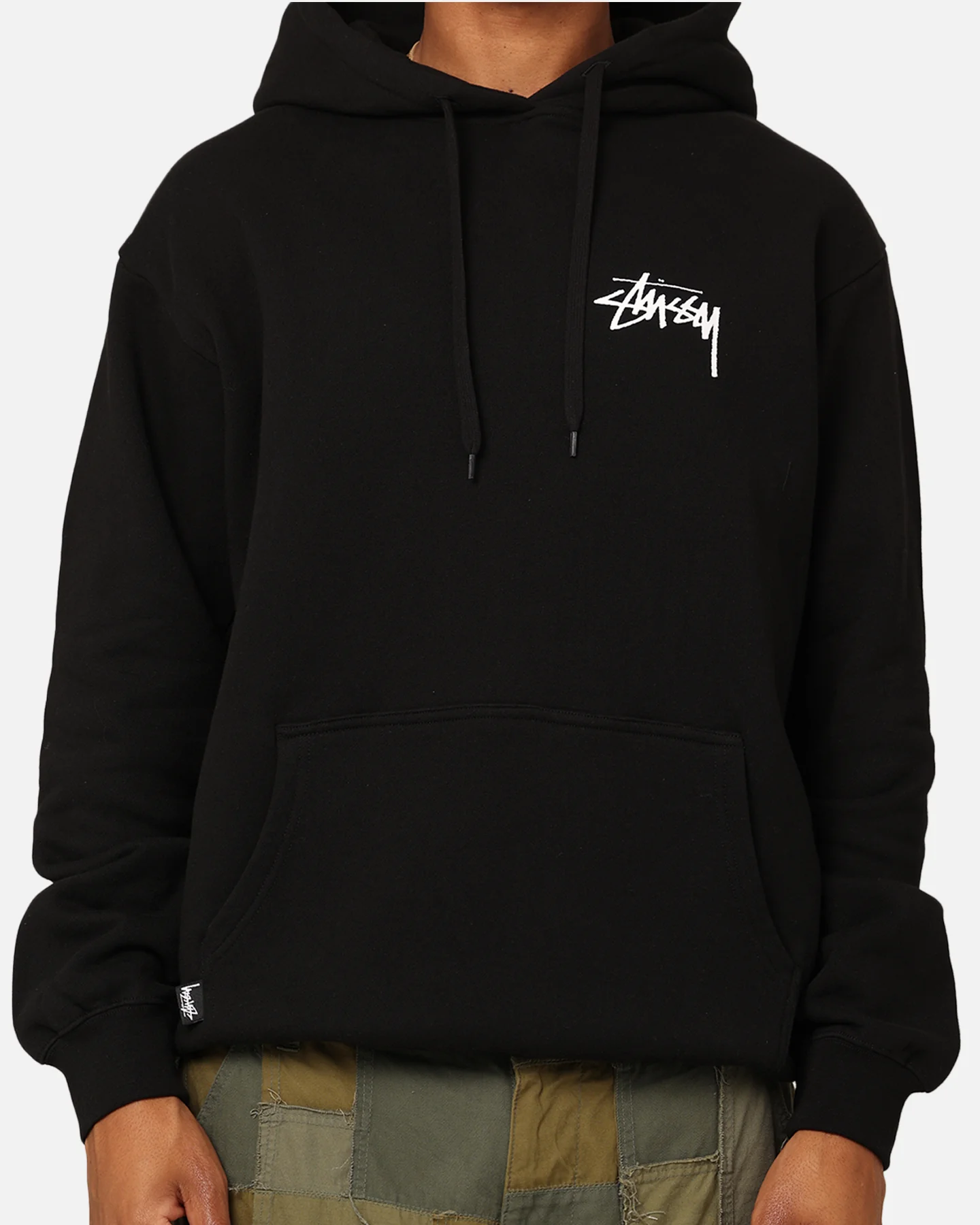 Stussy Crown Fleeced Hoodie Black - Image 4