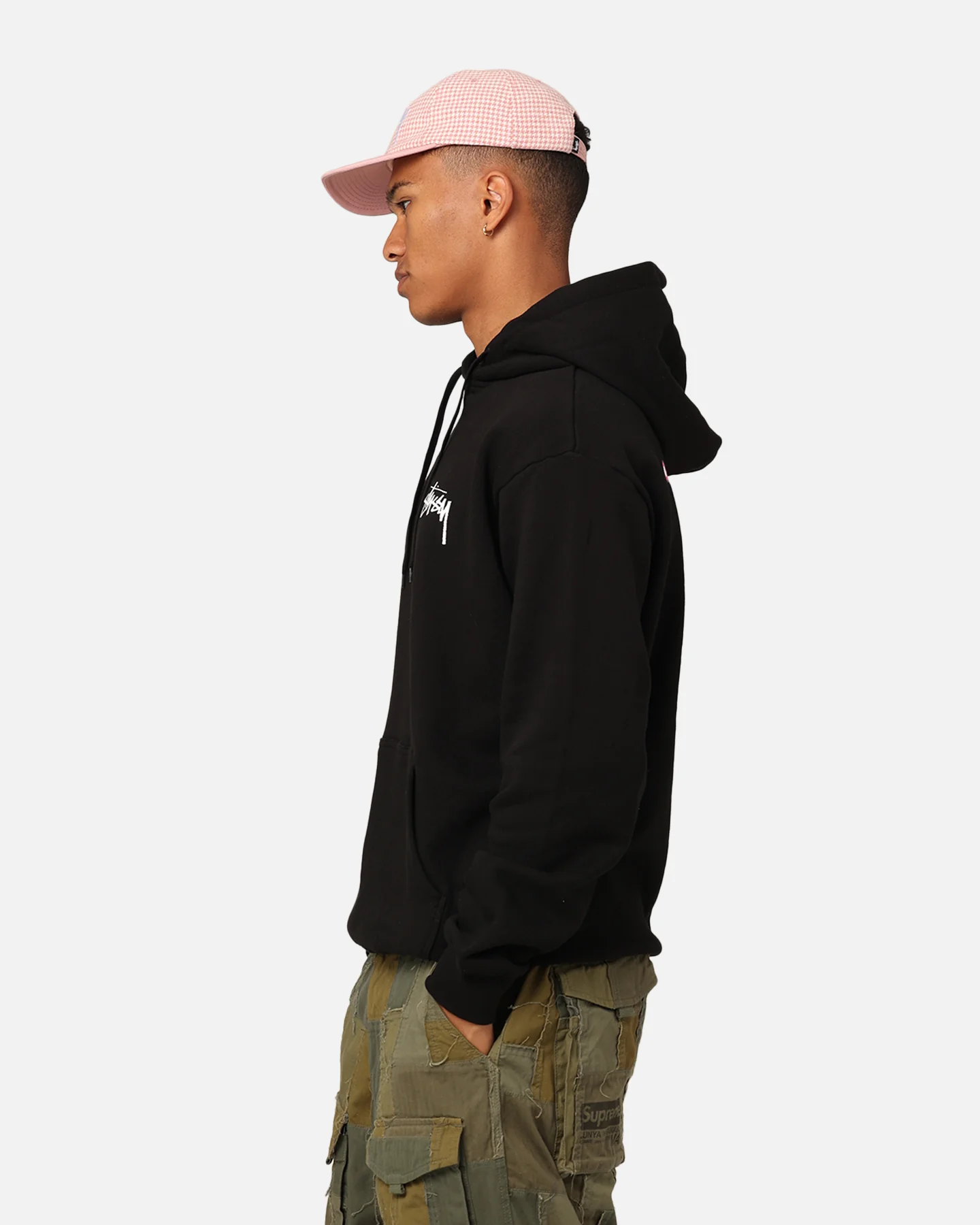 Stussy Crown Fleeced Hoodie Black - Image 7