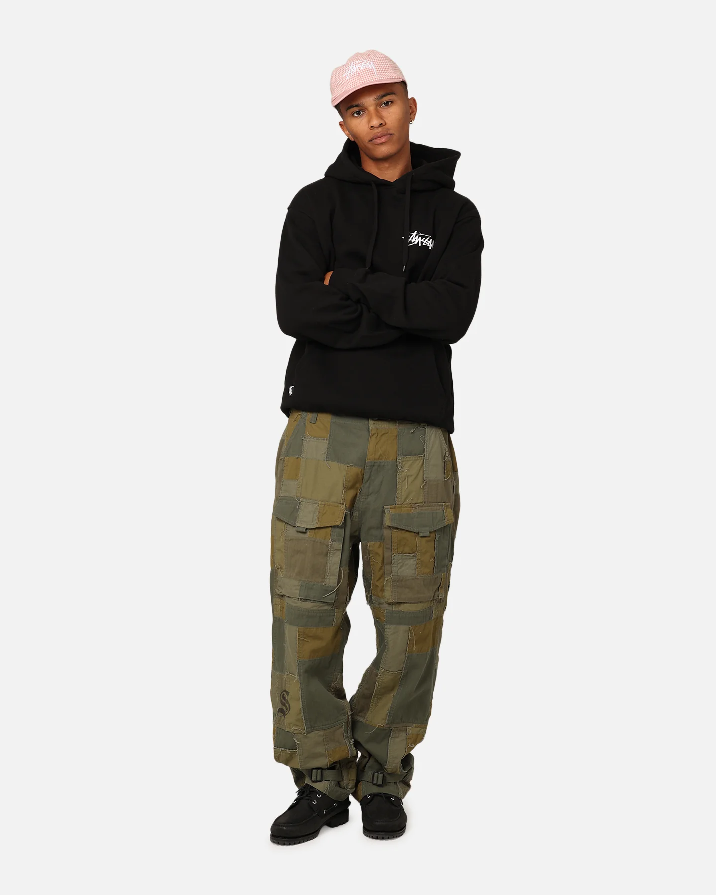 Stussy Crown Fleeced Hoodie Black - Image 8