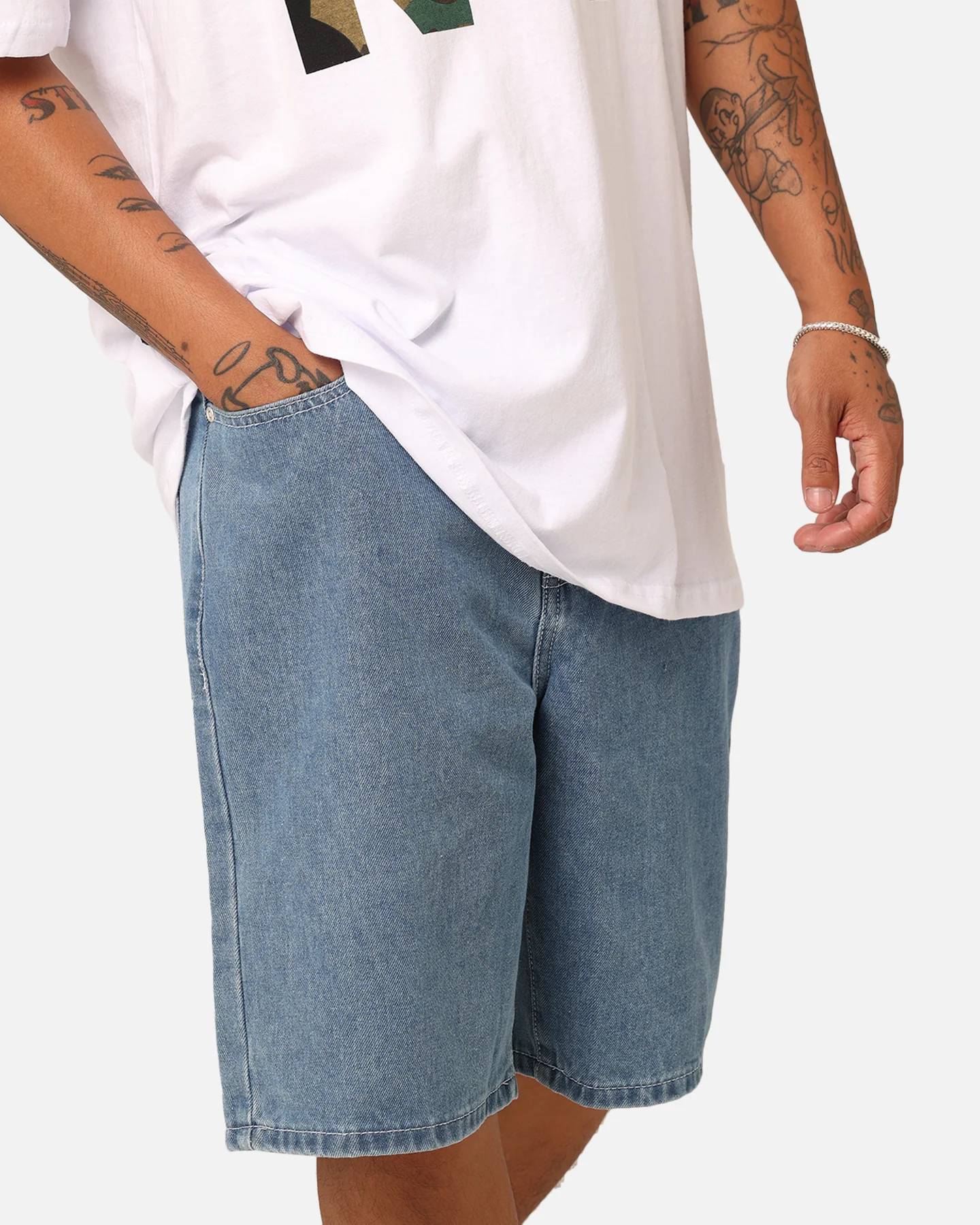 Stussy Denim Big Ol' Shorts Mid Denim - Image 3