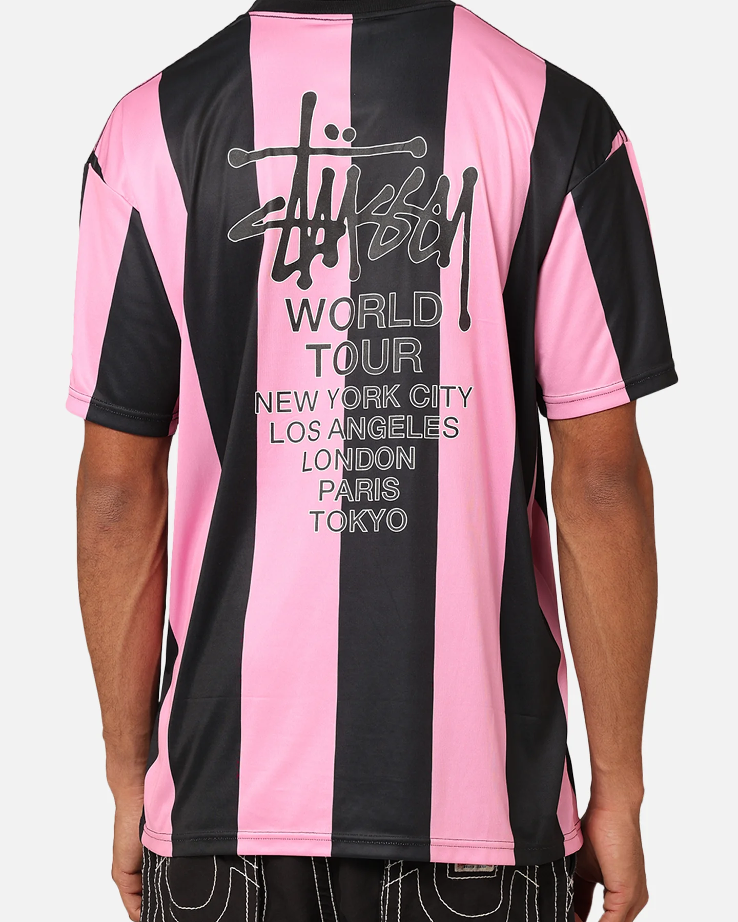 Stussy Football T-Shirt Black/Pink - Image 5