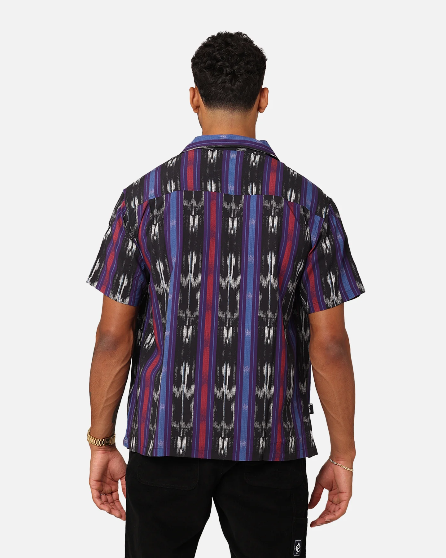 Stussy Ikat Strip Short Sleeve Shirt Ikat - Image 4