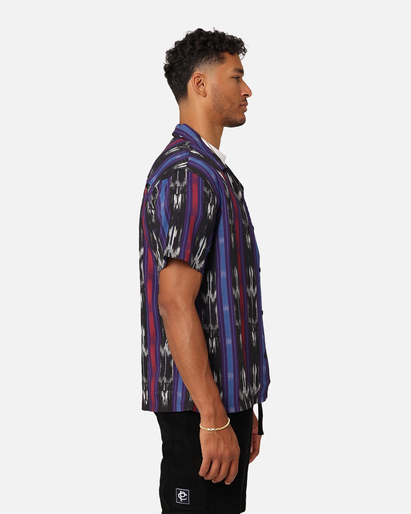 Stussy Ikat Strip Short Sleeve Shirt Ikat - Image 5