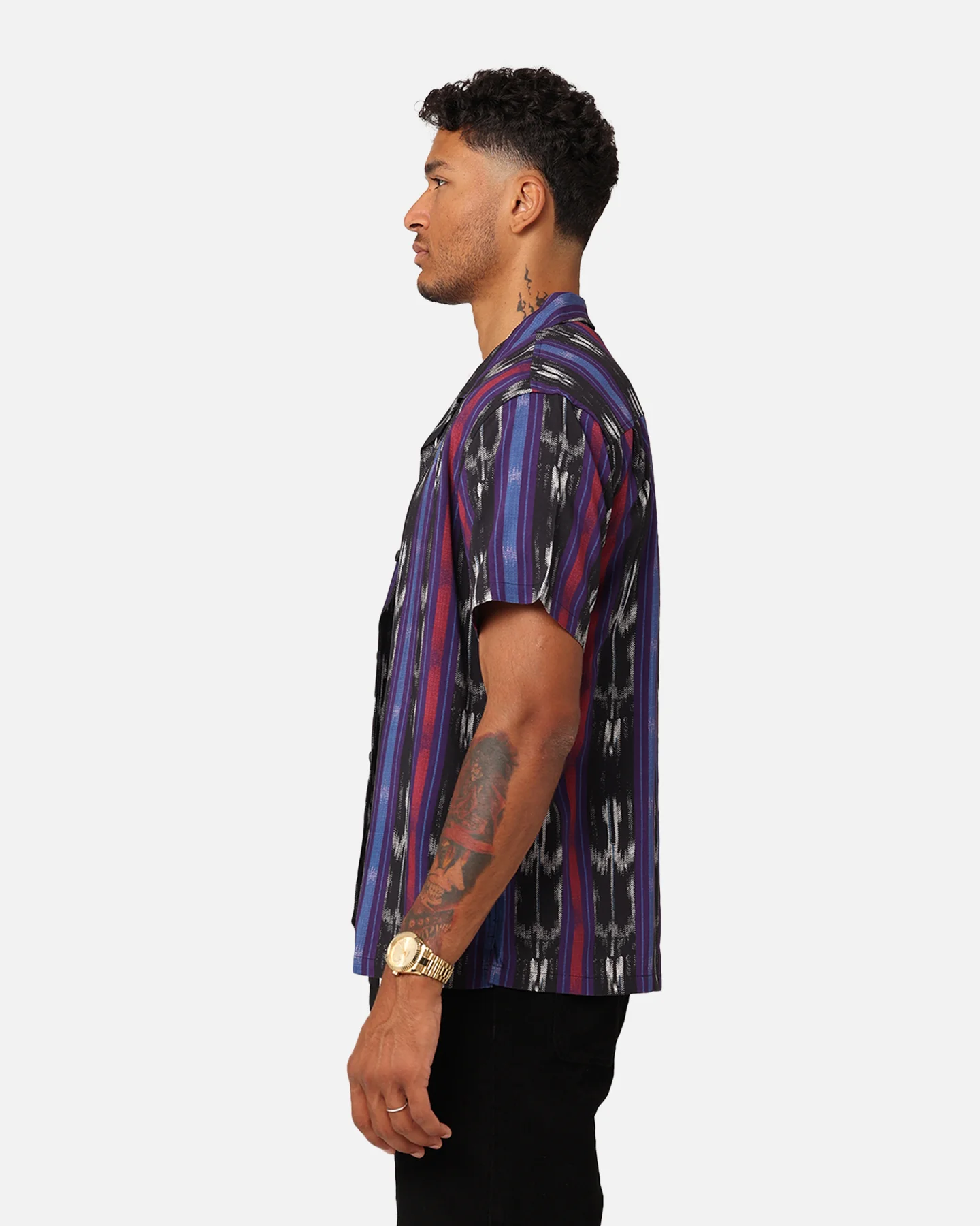 Stussy Ikat Strip Short Sleeve Shirt Ikat - Image 6