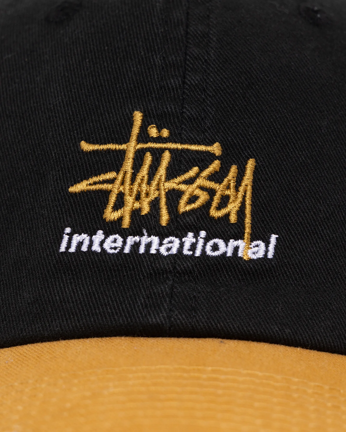 Stussy International Low Pro Cap Black/Gold - Image 5
