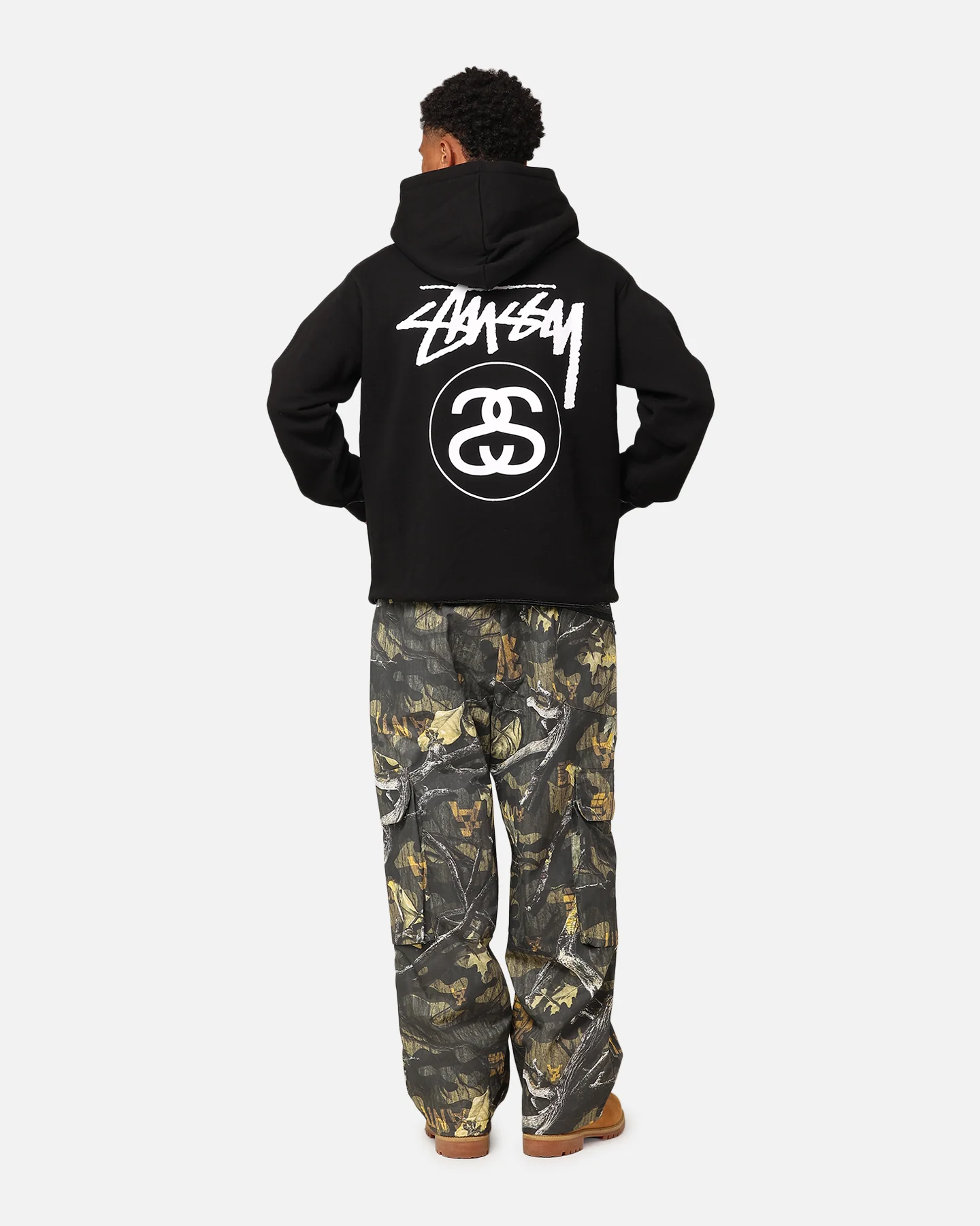 Stussy SS Link Fleece Hoodie Black - Image 3
