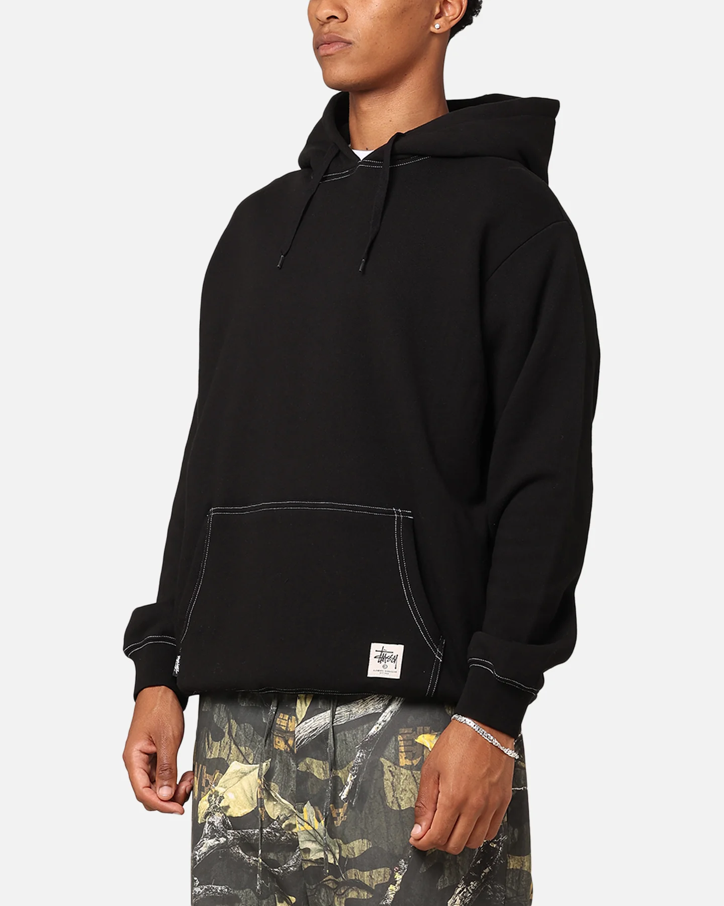 Stussy SS Link Fleece Hoodie Black - Image 6