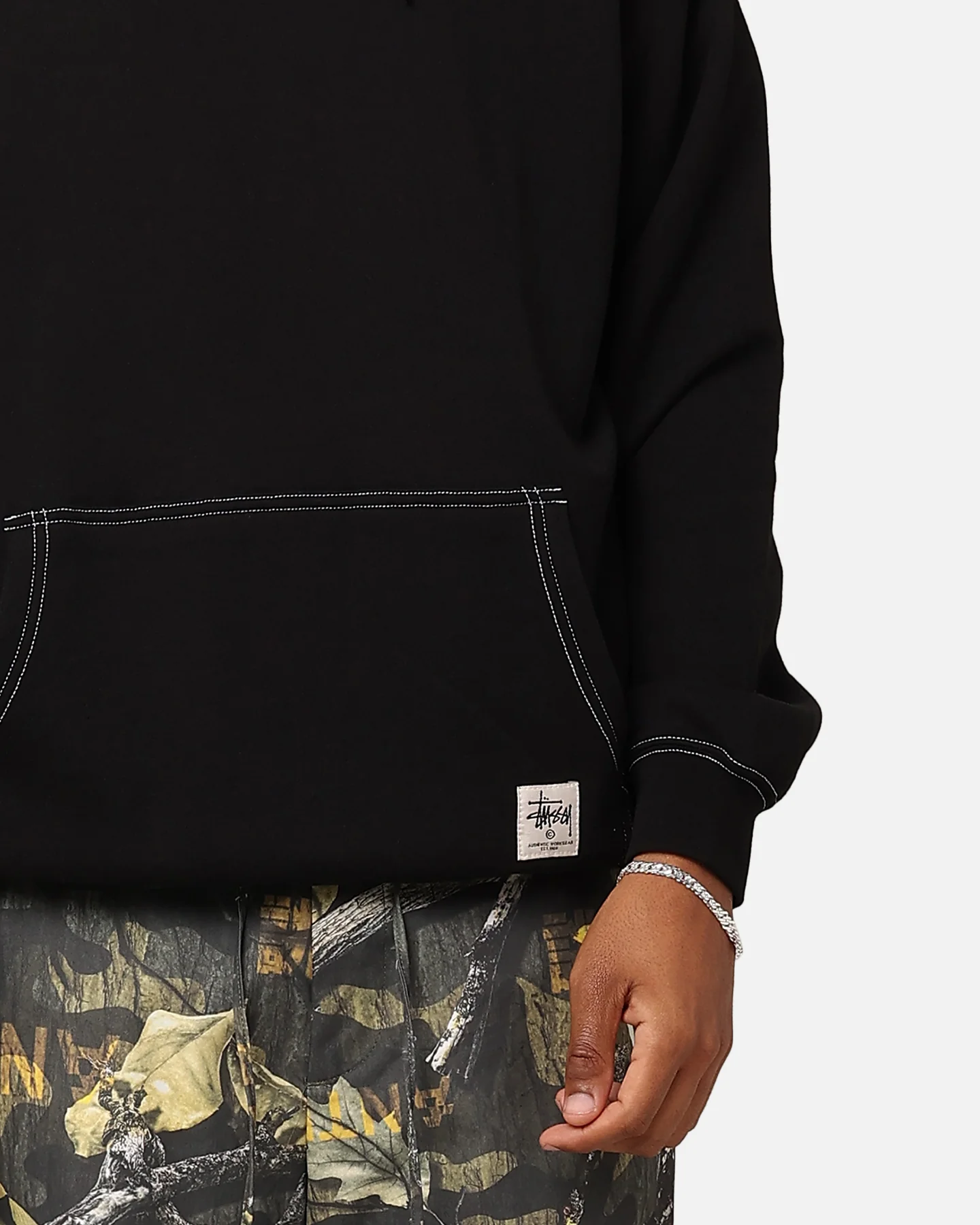 Stussy SS Link Fleece Hoodie Black - Image 7