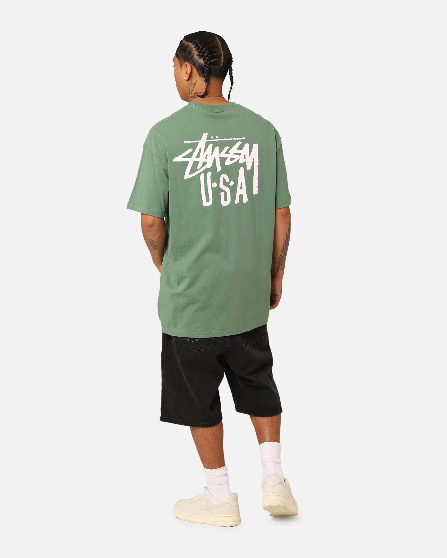 Stussy USA LCB T-Shirt Green - Image 3