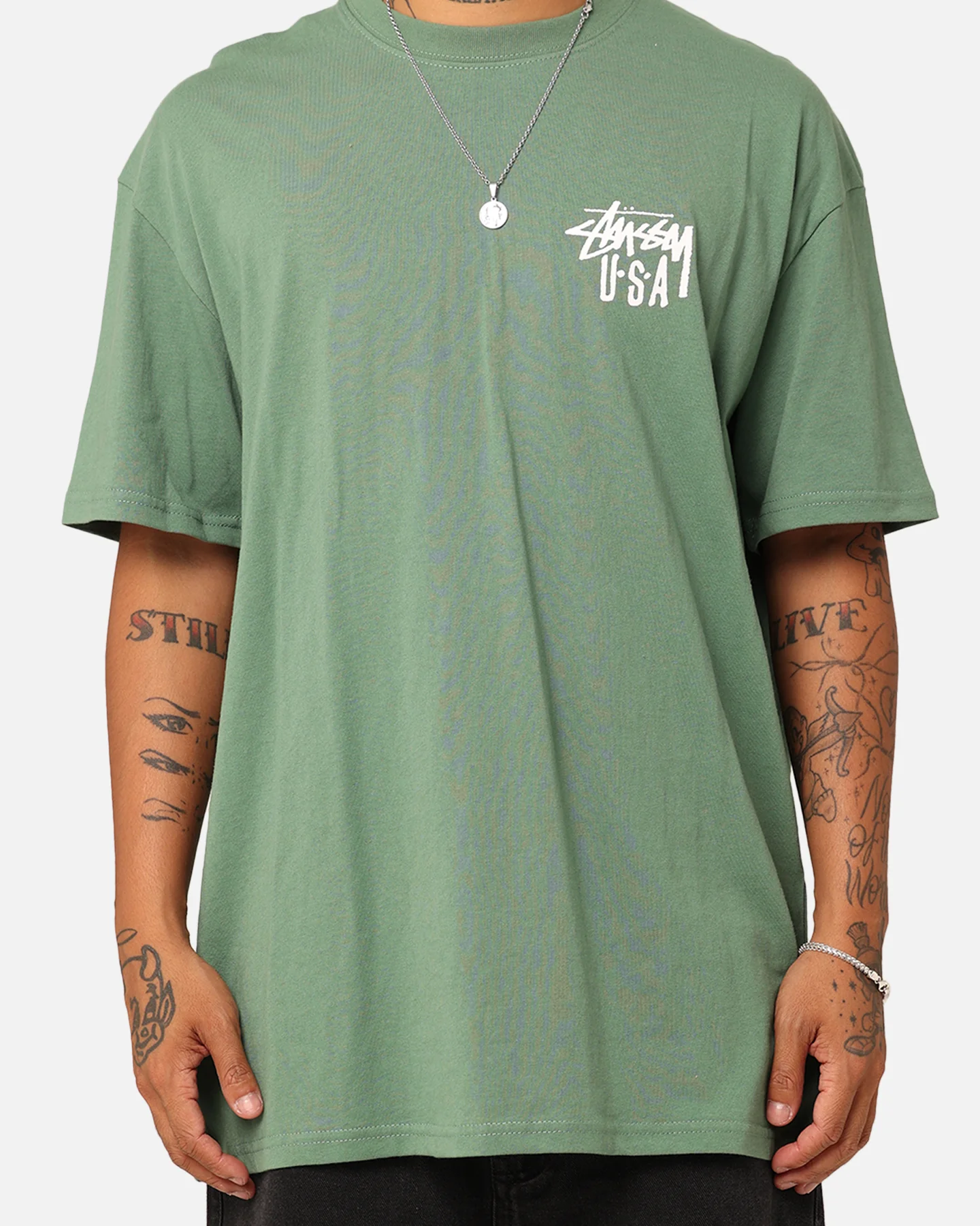 Stussy USA LCB T-Shirt Green - Image 4