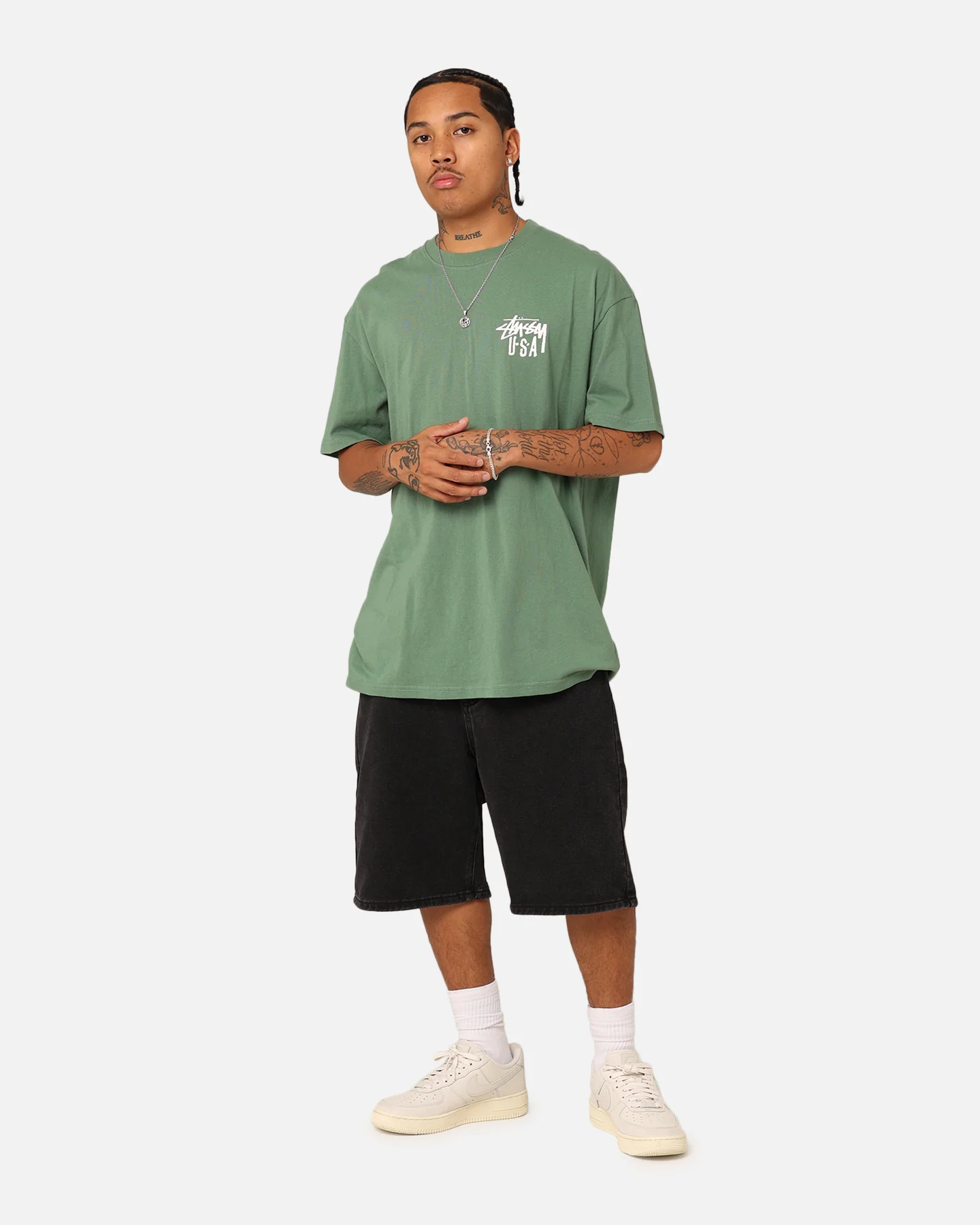 Stussy USA LCB T-Shirt Green - Image 8