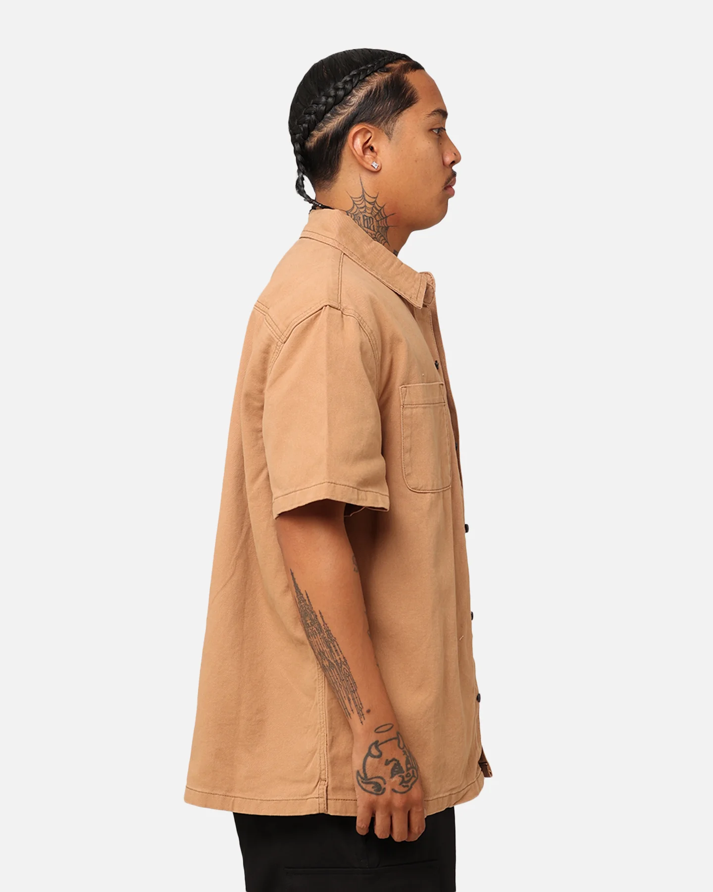 Stussy Workgear Denim Shirt Pigment Almond - Image 5