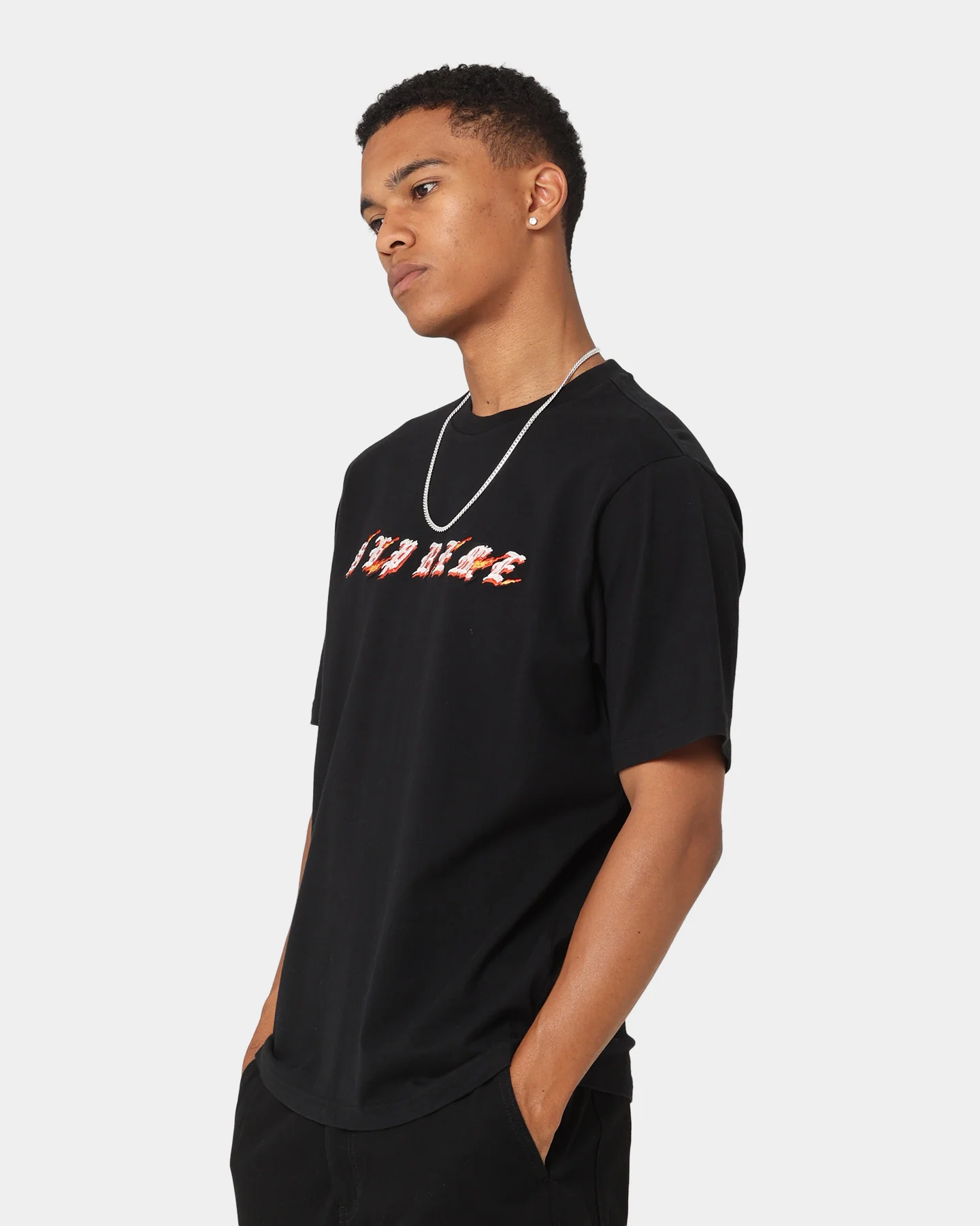 Supreme Flames T-Shirt Black - Image 6