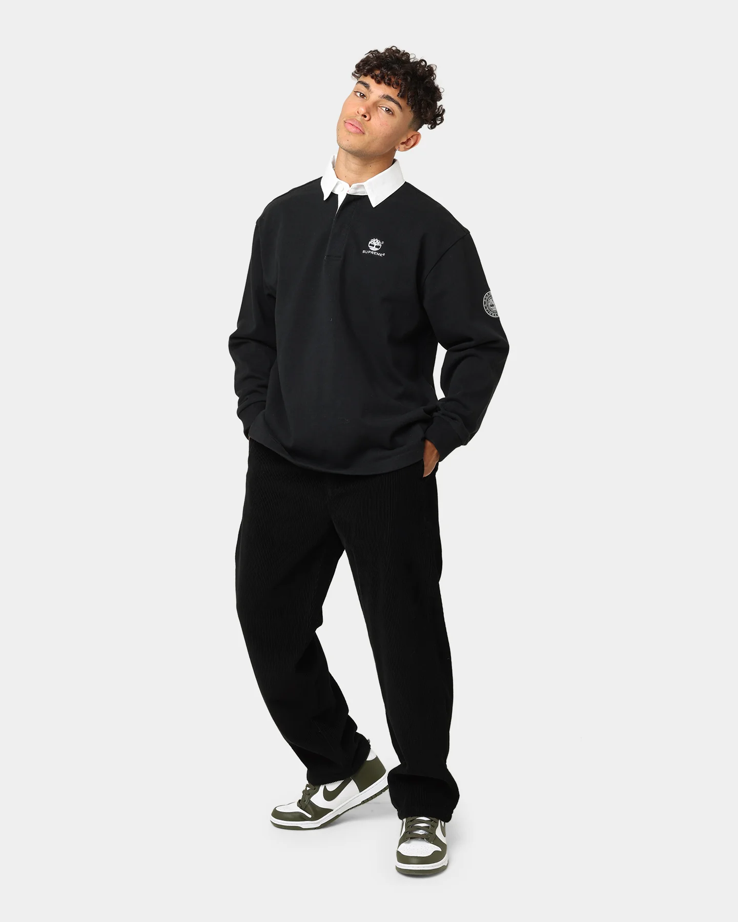 Supreme Supreme X Timberland Rugby Polo Black - Image 2