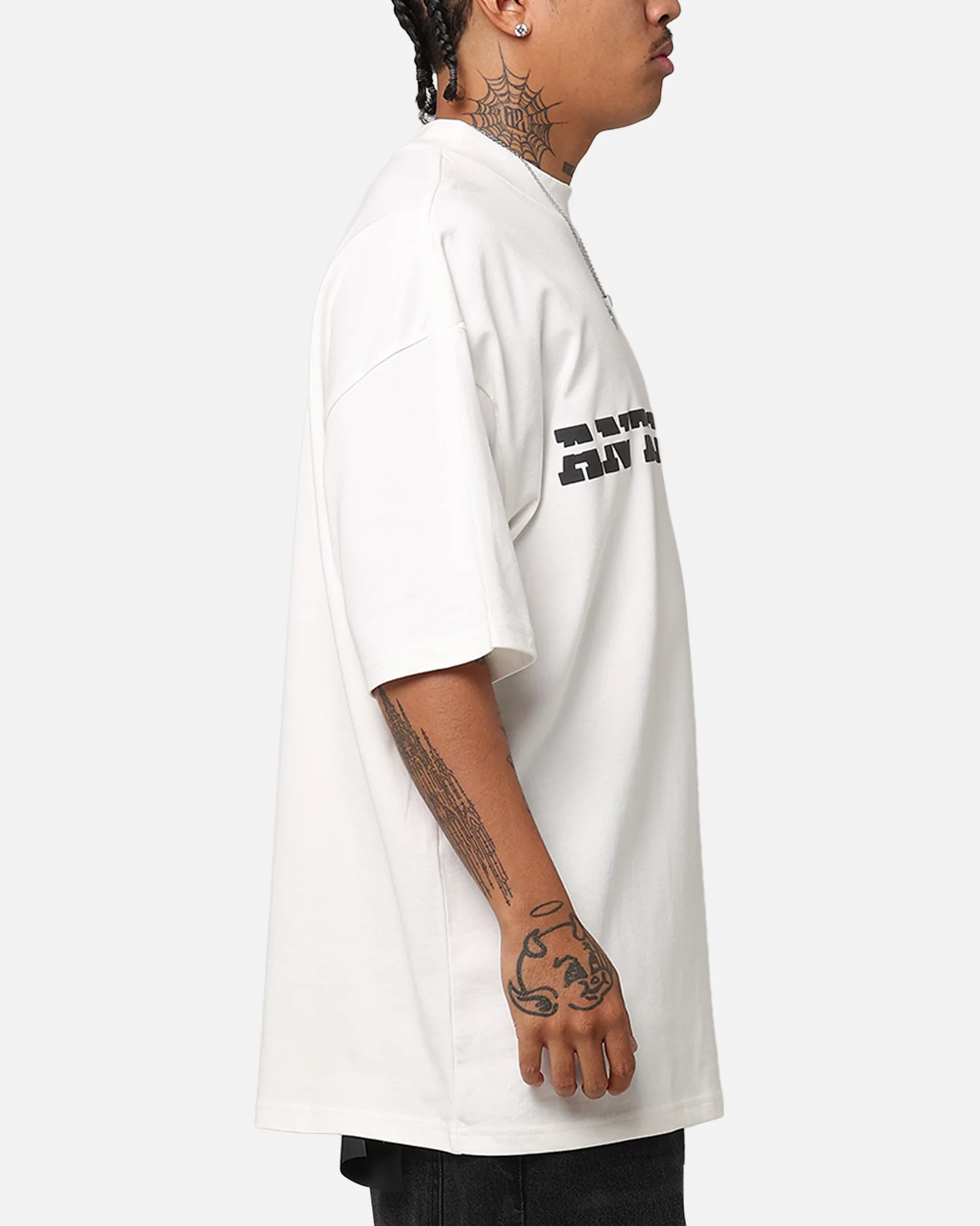 The Anti Order A-Track Mock Neck T-Shirt Off White/Black - Image 5