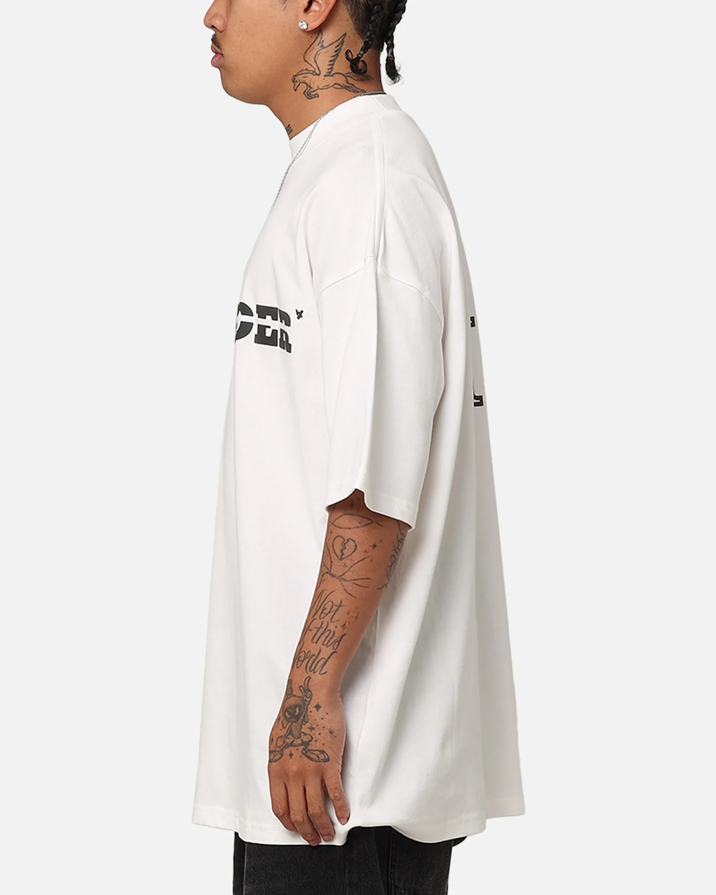 The Anti Order A-Track Mock Neck T-Shirt Off White/Black - Image 6