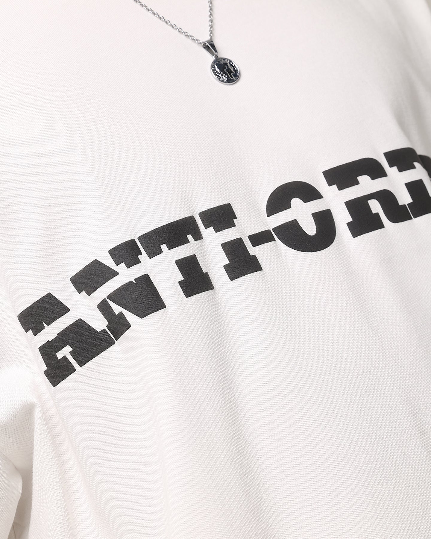 The Anti Order A-Track Mock Neck T-Shirt Off White/Black - Image 7
