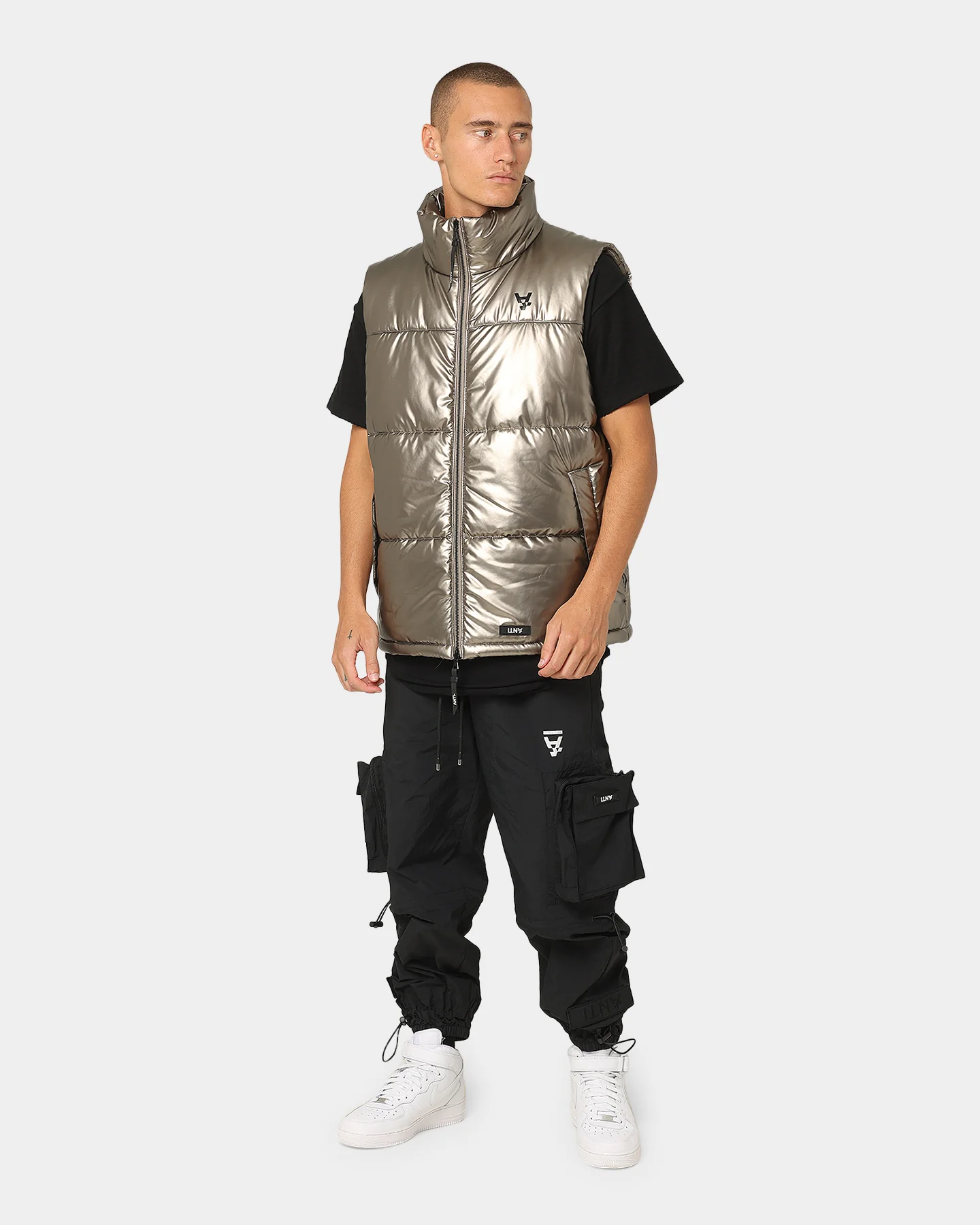 The Anti Order Anti Joy Puffer Vest Pewter - Image 2