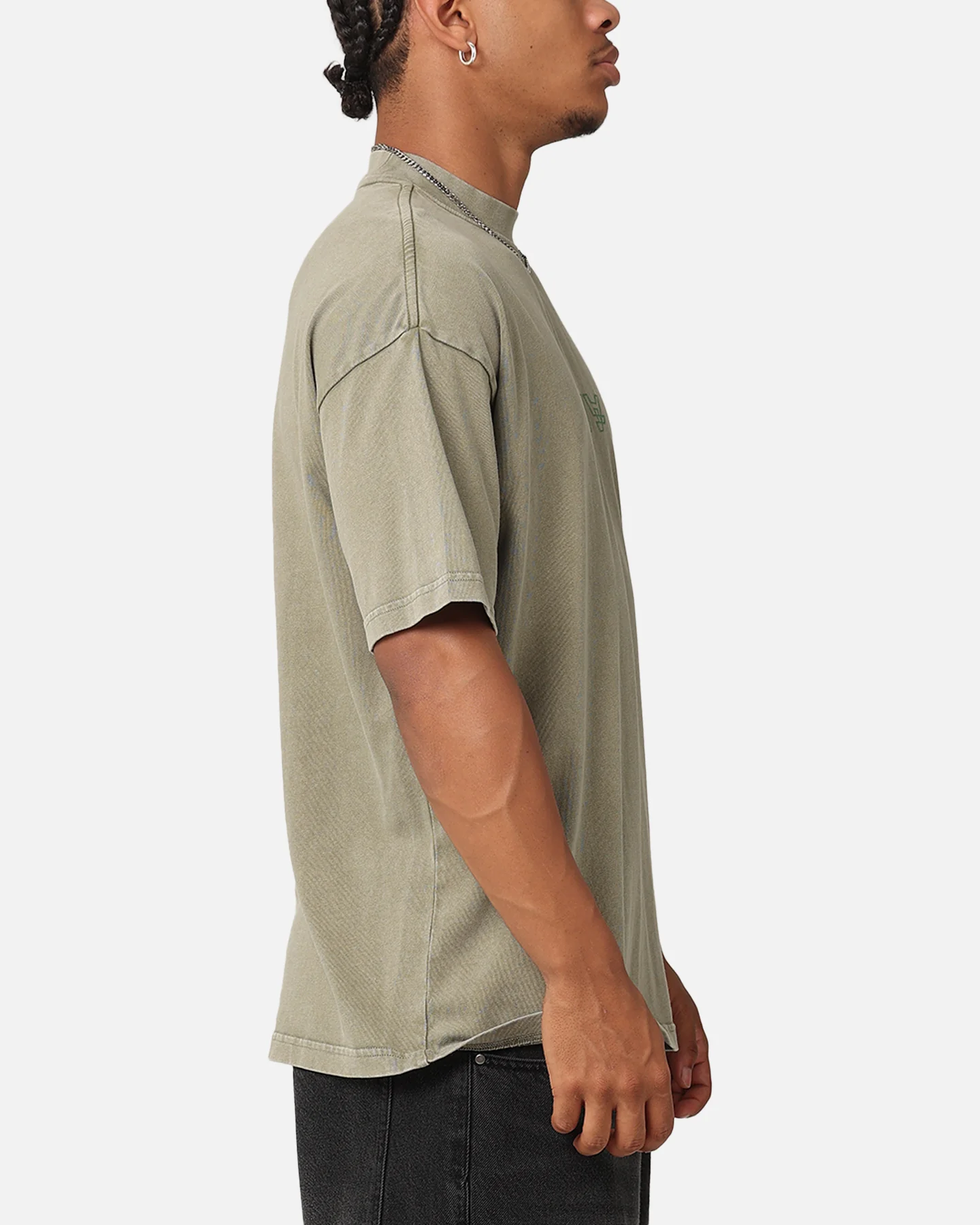 The Anti Order Anti XY Mock Neck T-Shirt Vintage Khaki - Image 4