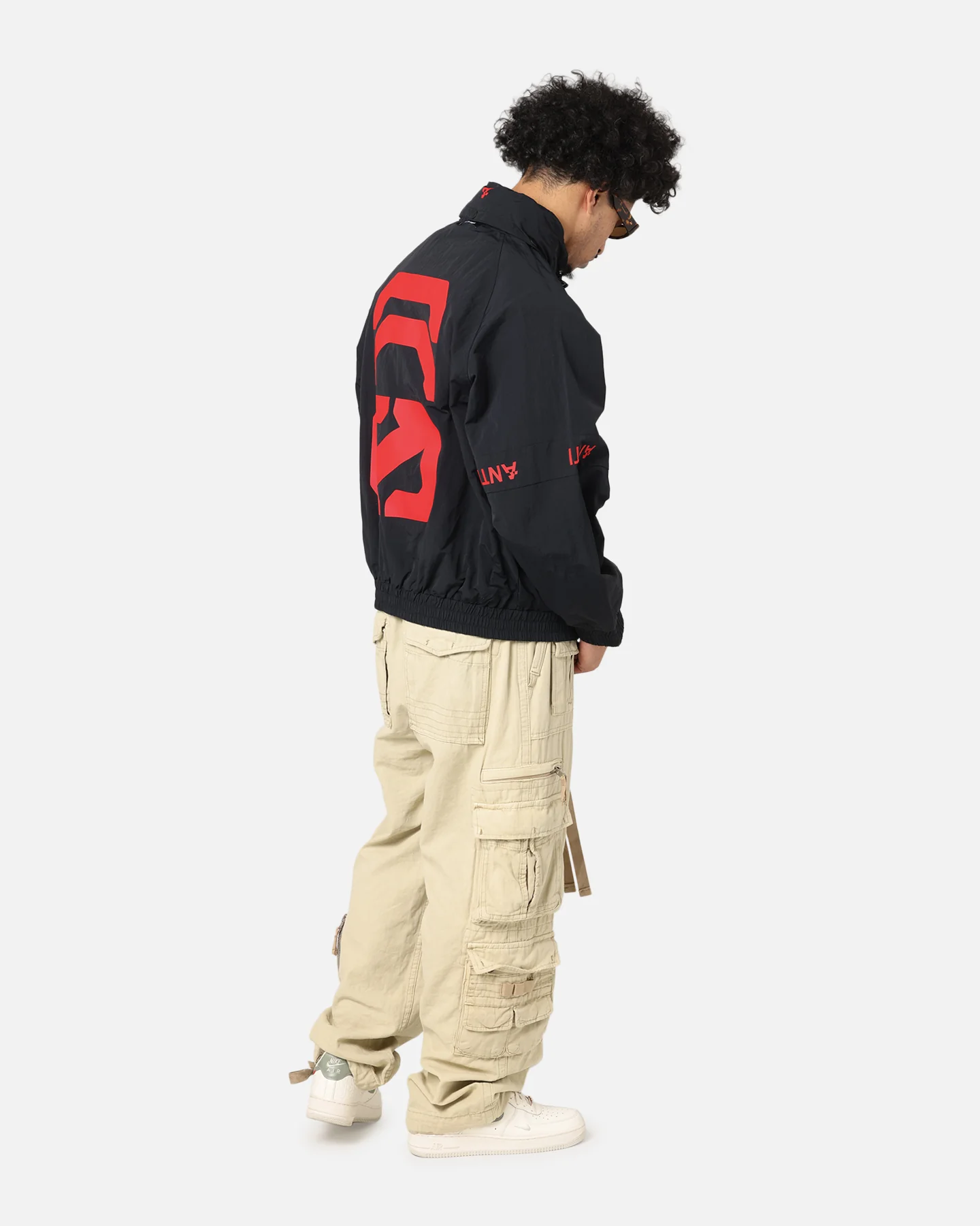 The Anti Order Faction Technical Windbreaker Jacket Black/Red - Image 10