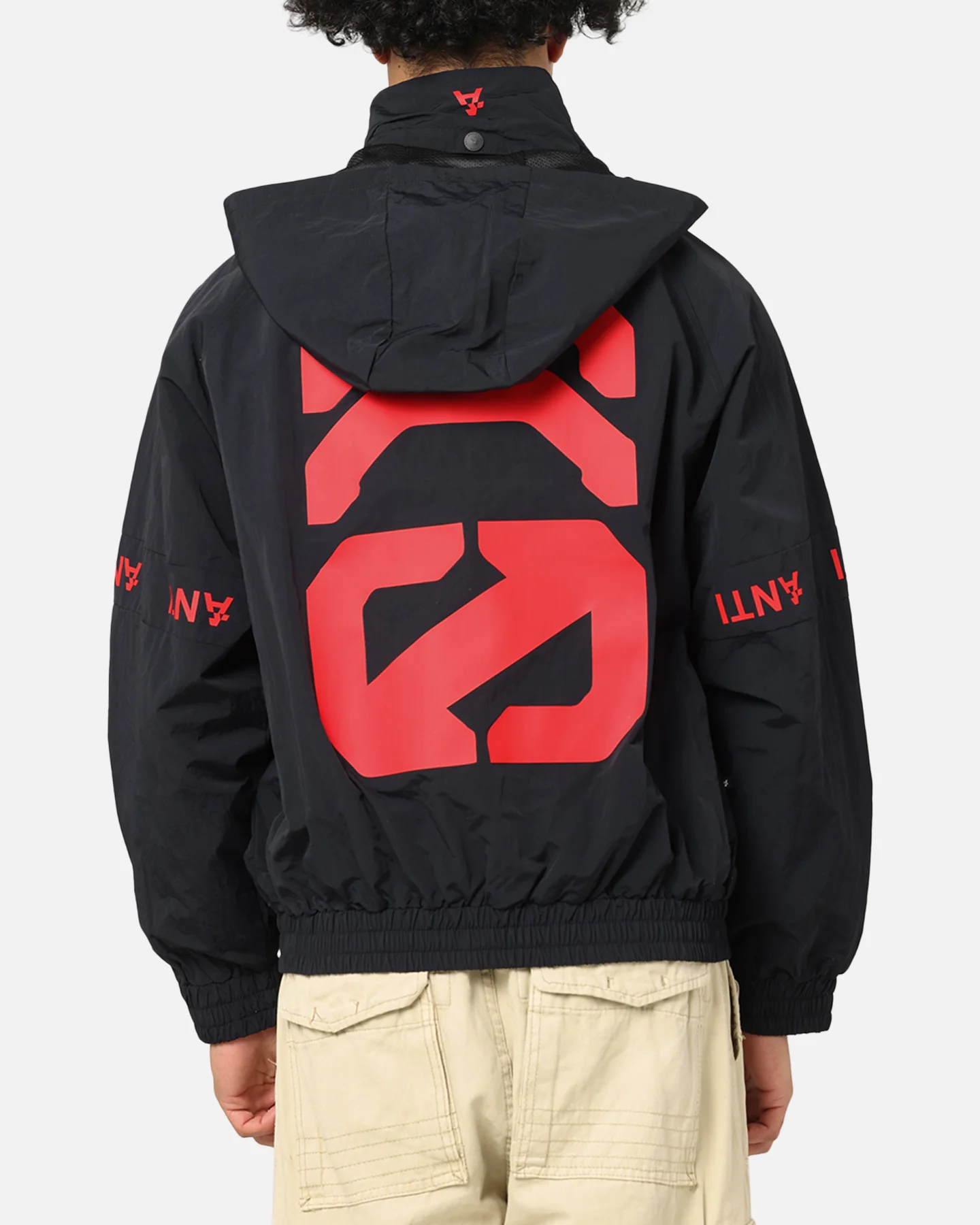 The Anti Order Faction Technical Windbreaker Jacket Black/Red - Image 2