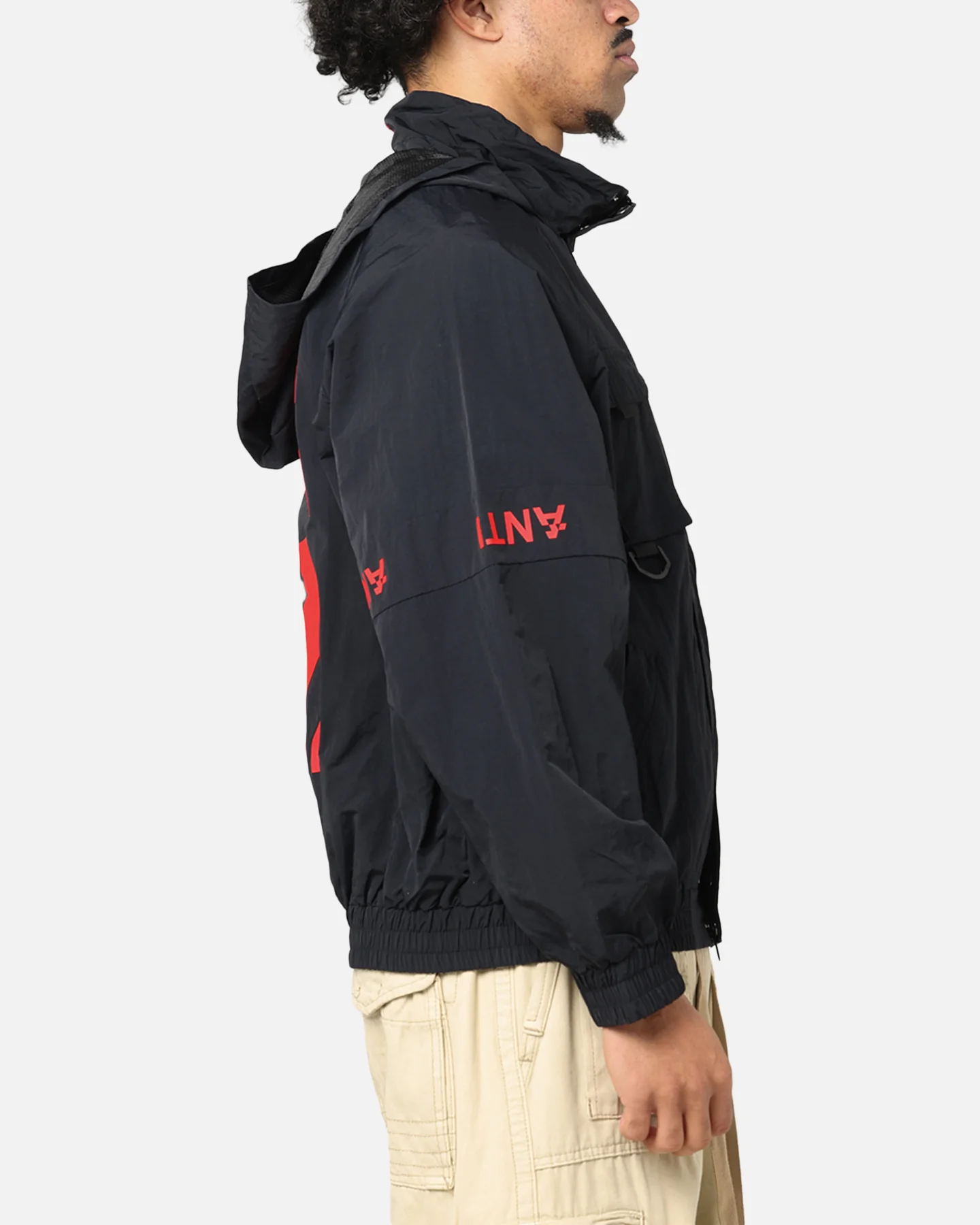 The Anti Order Faction Technical Windbreaker Jacket Black/Red - Image 5